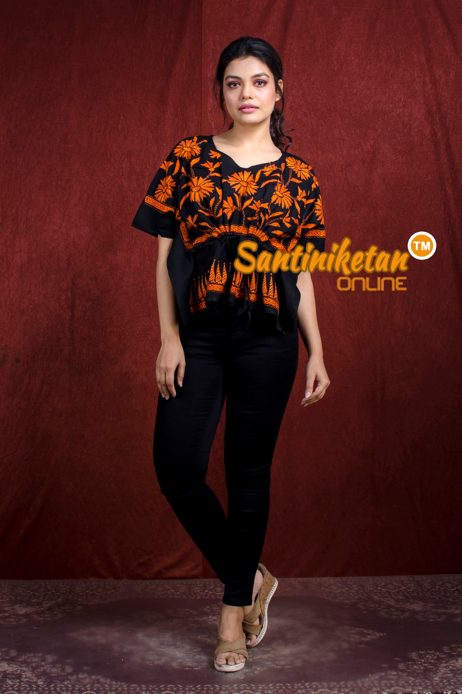 Kantha Hand Embroidery Kaftan SN20218242