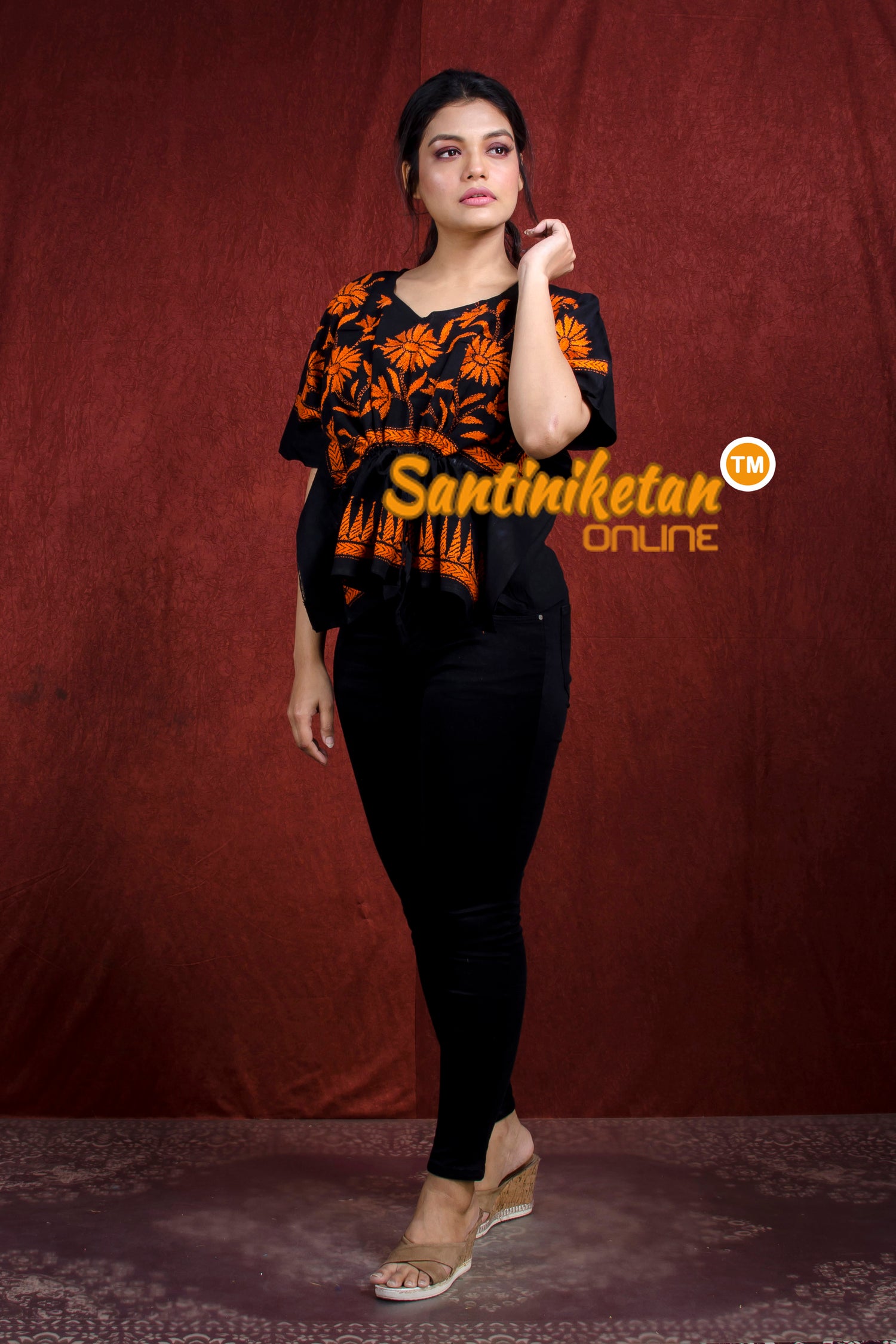 Kantha Hand Embroidery Kaftan SN20218242