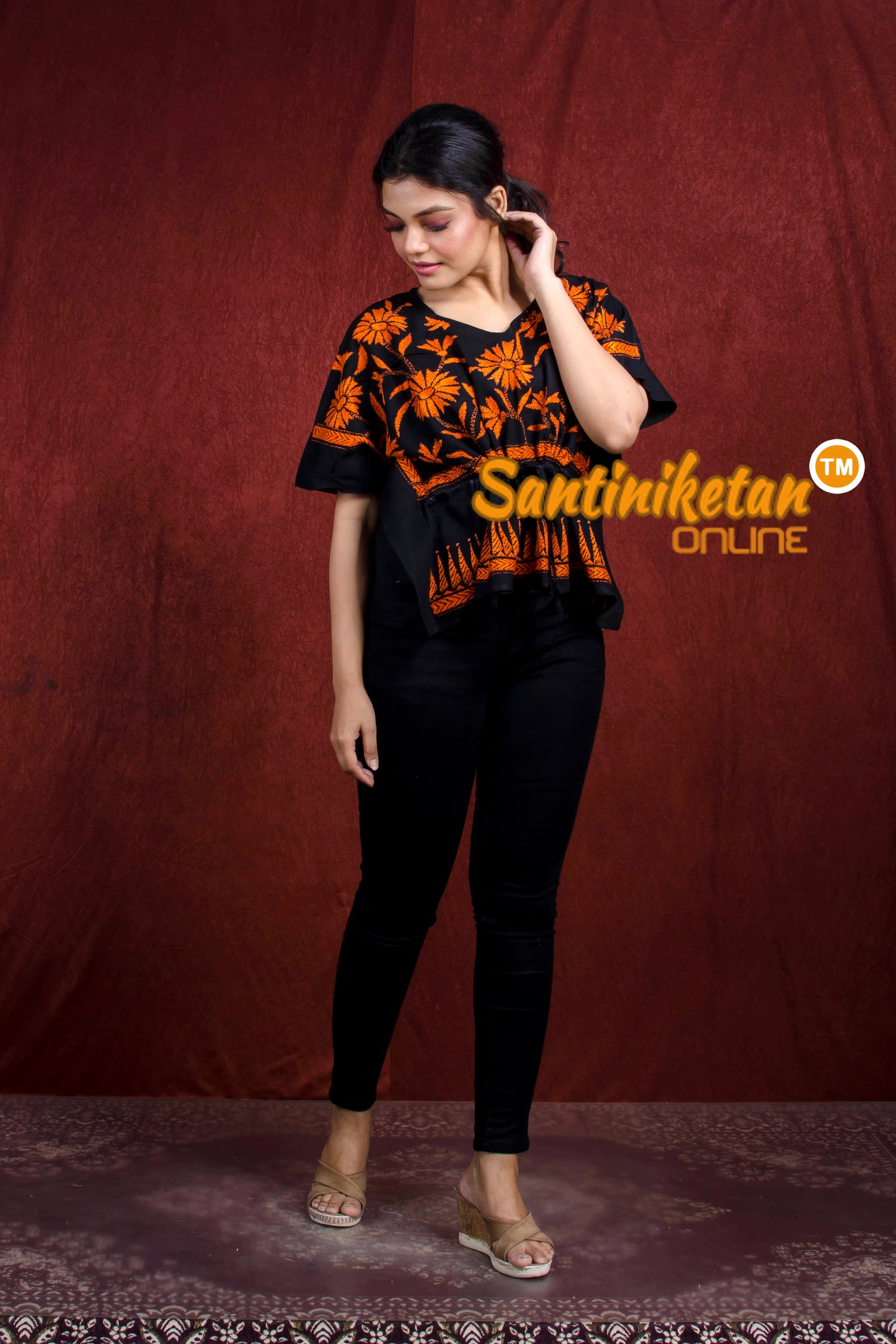 Kantha Hand Embroidery Kaftan SN20218242