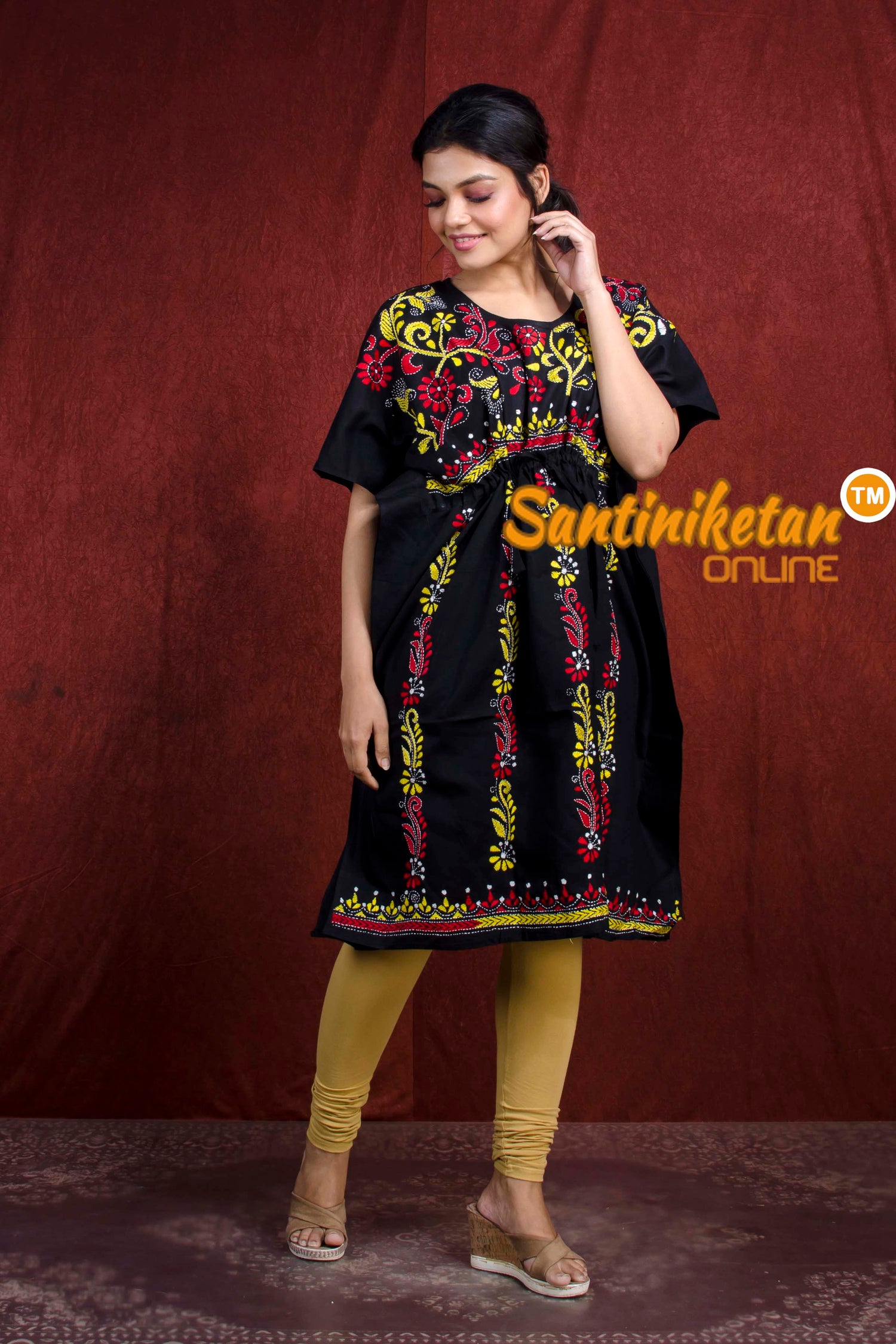 Kantha Hand Embroidery Kaftan SN20218316