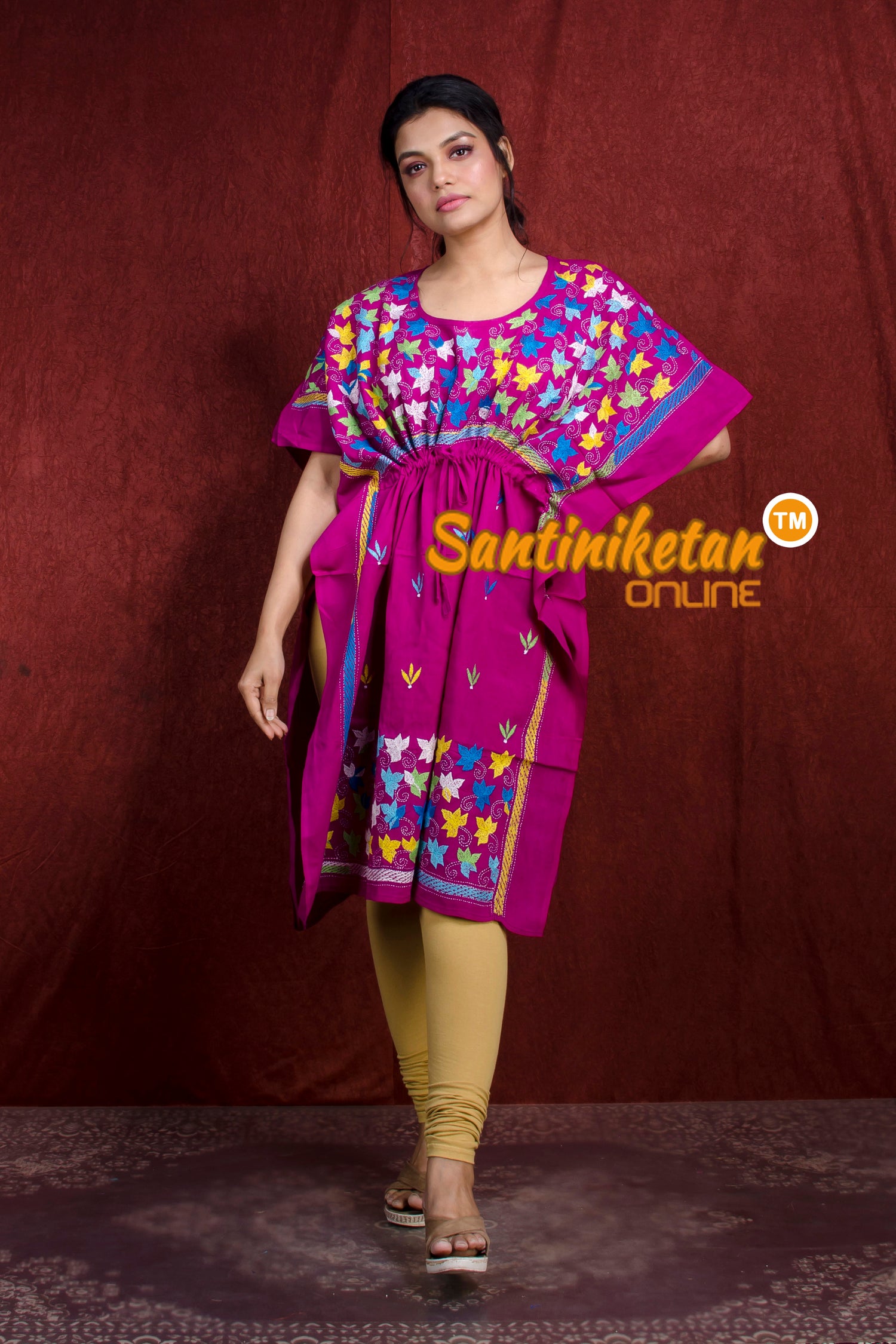 Kantha Hand Embroidery Kaftan SN20218332