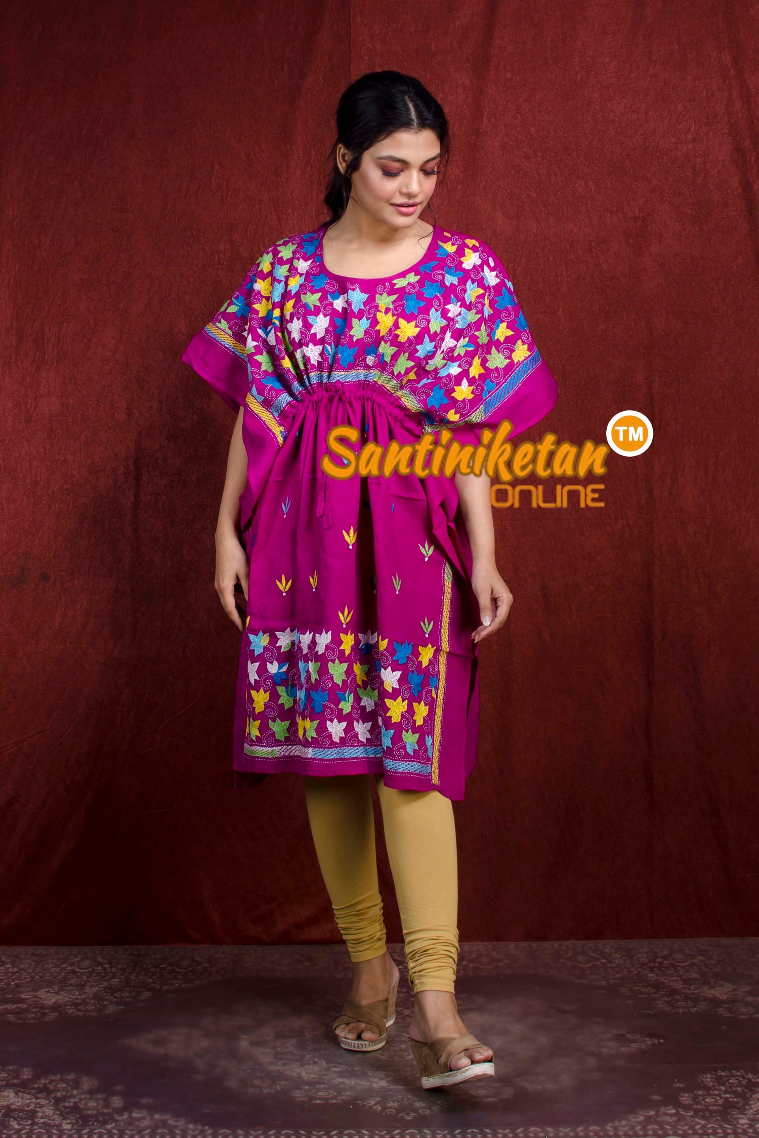 Kantha Hand Embroidery Kaftan SN20218332