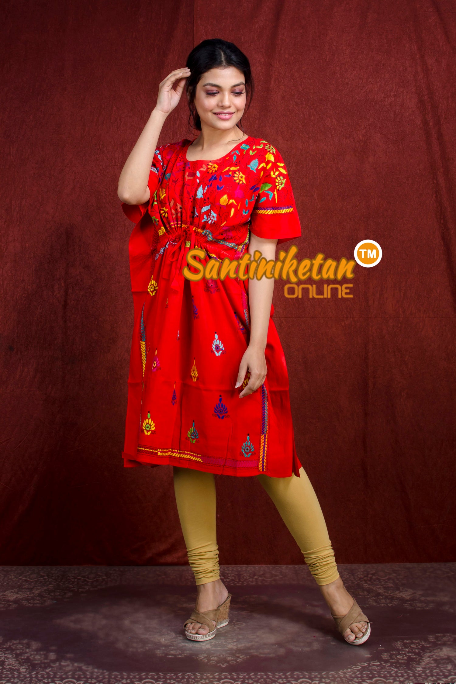 Kantha Hand Embroidery Kaftan SN20218344