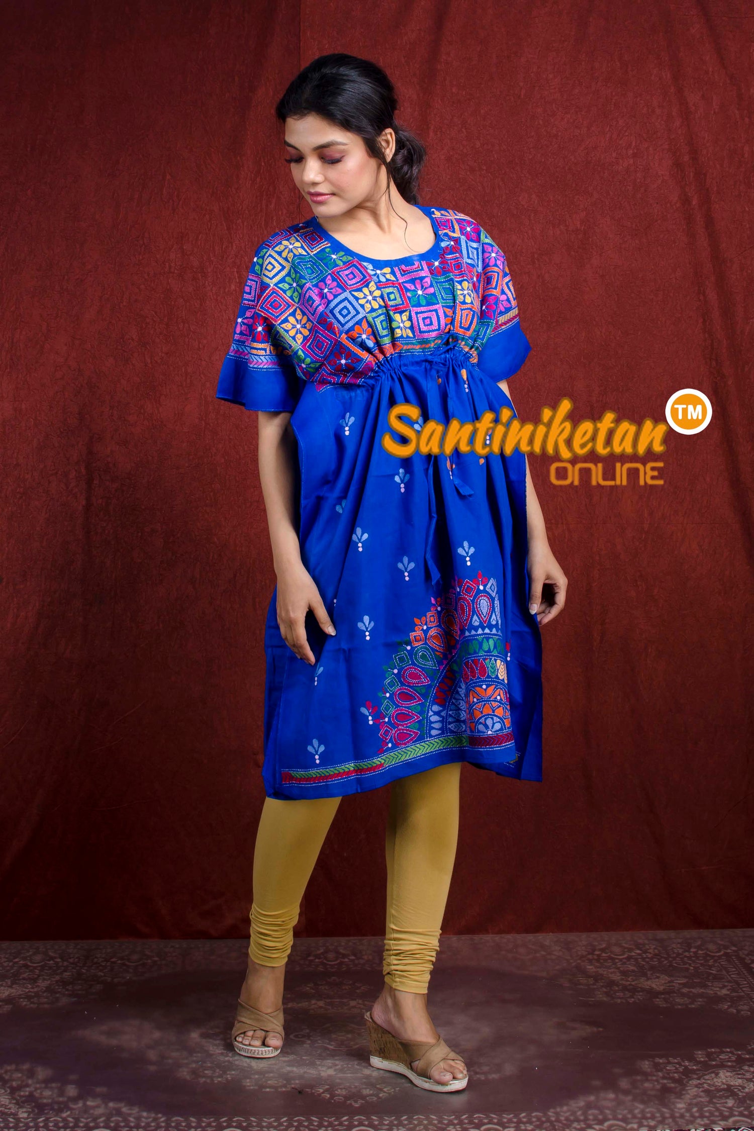 Kantha Hand Embroidery Kaftan SN20218361