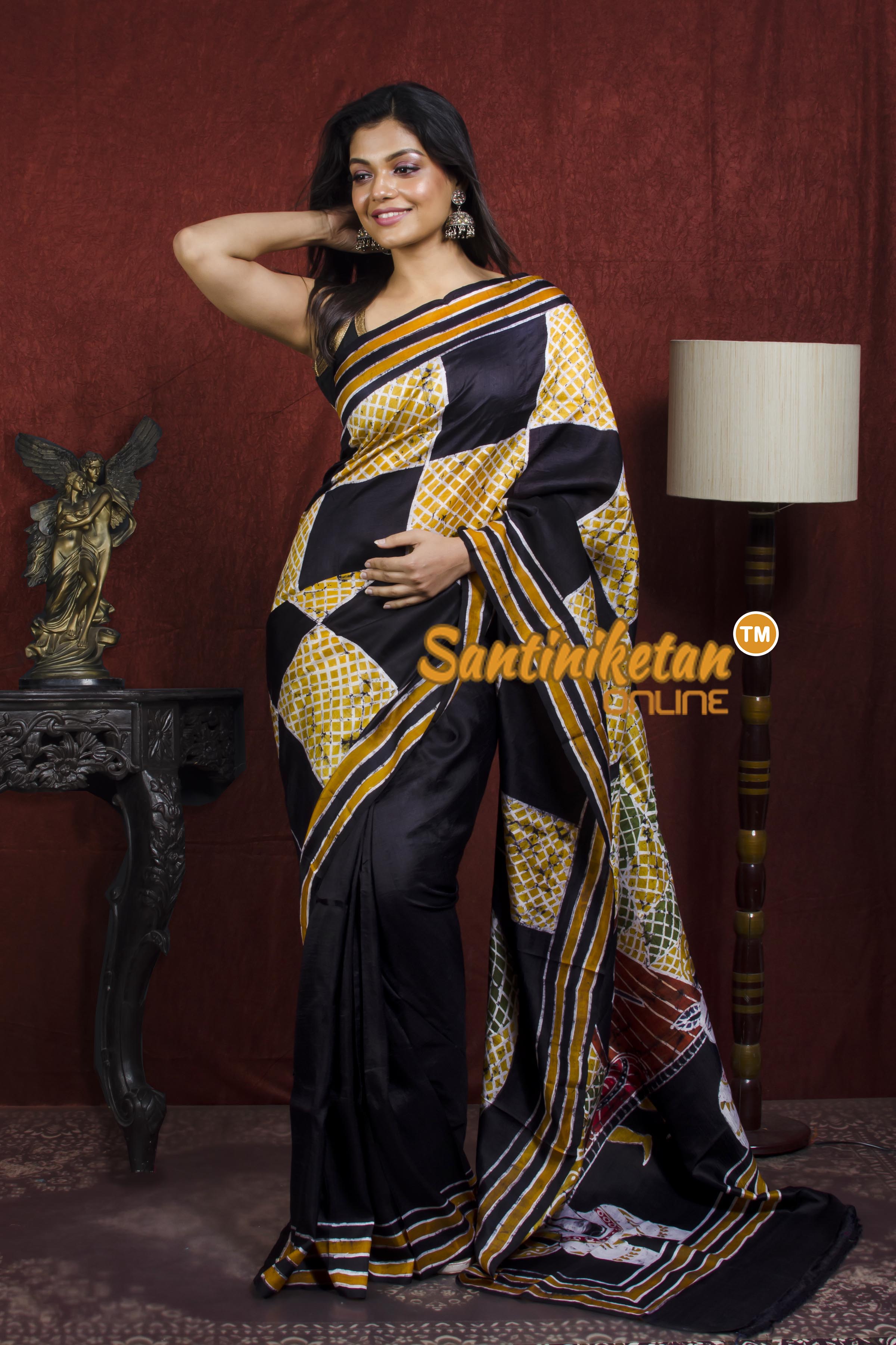 Hand Batik On Murshidabad Silk SN20212100