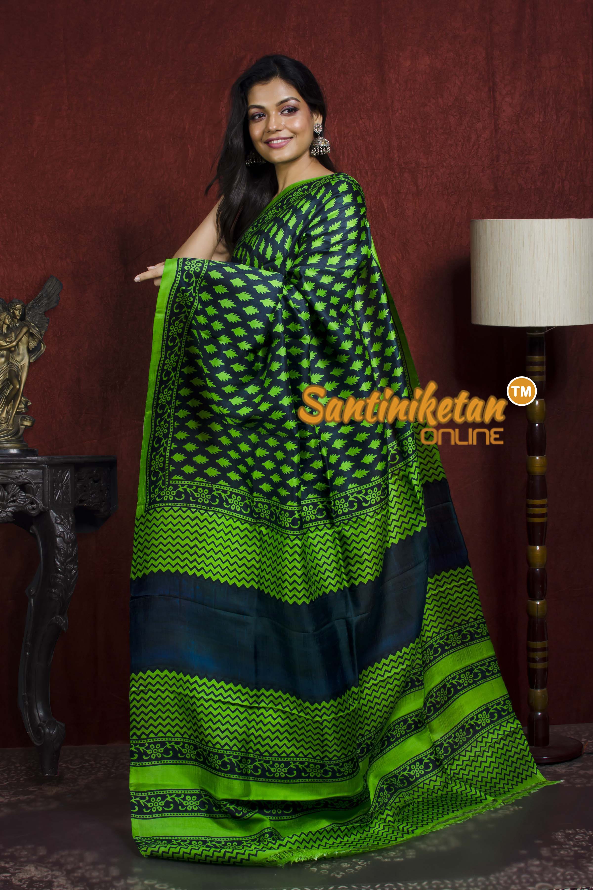 Hand Block On Murshidabad Silk SN20212141