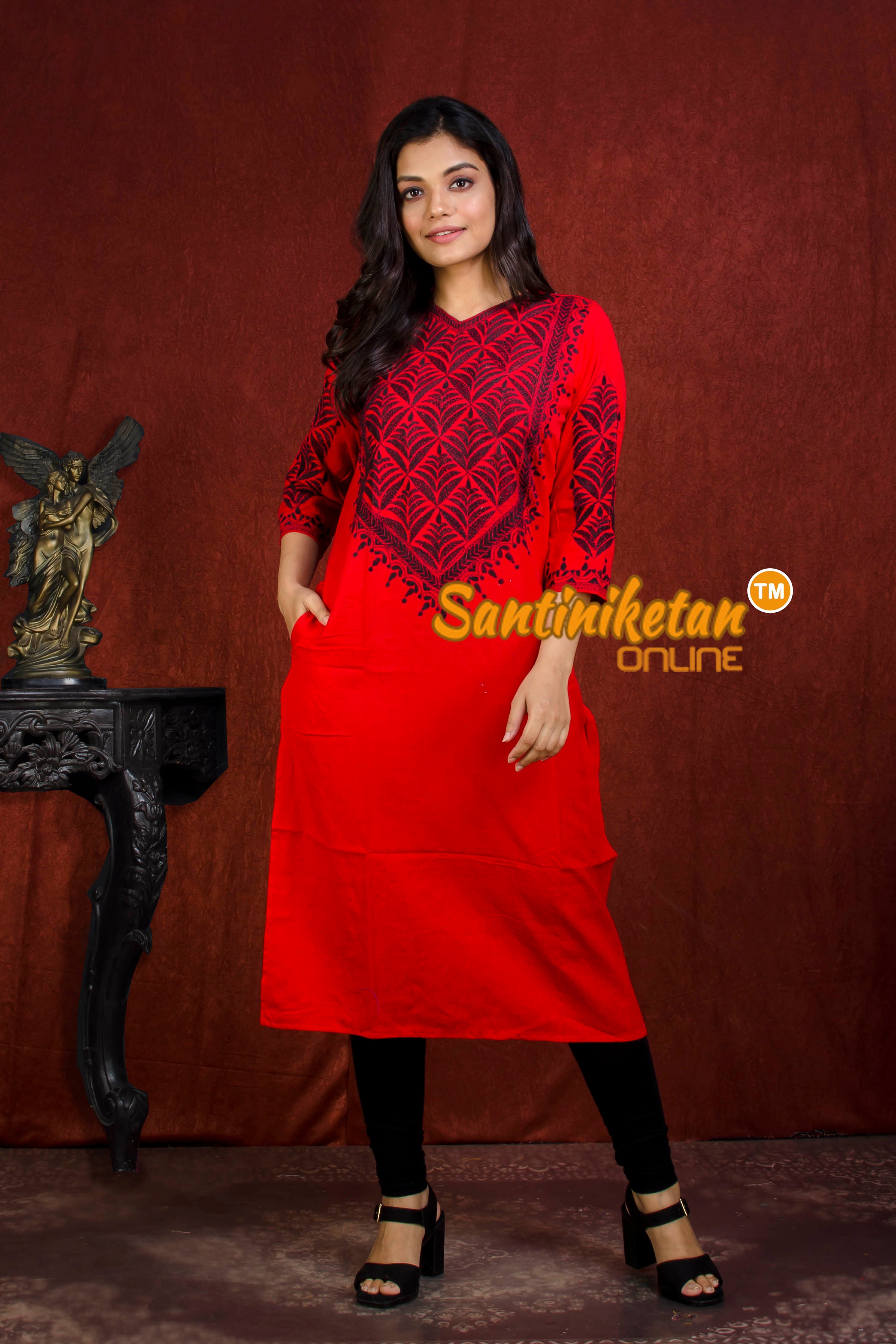 Straight Cut Cotton Kurti With Exclucive Kantha Work SN20213977