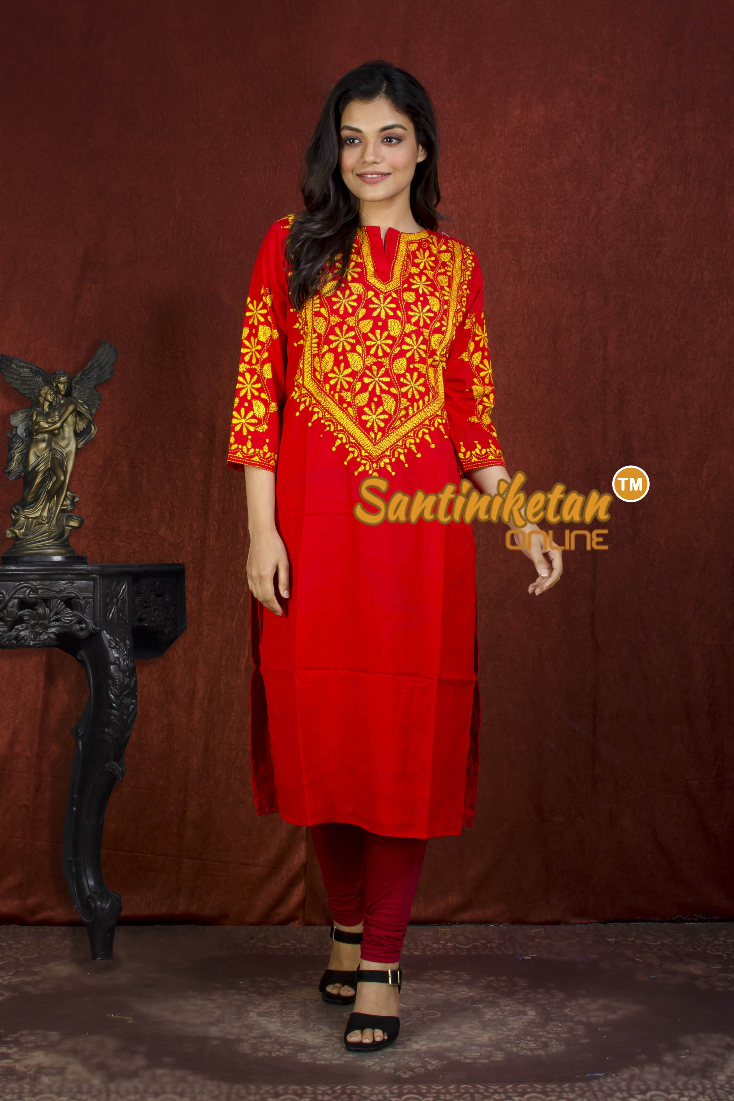 Straight Cut Cotton Kurti With Exclucive Kantha Work SN20214254