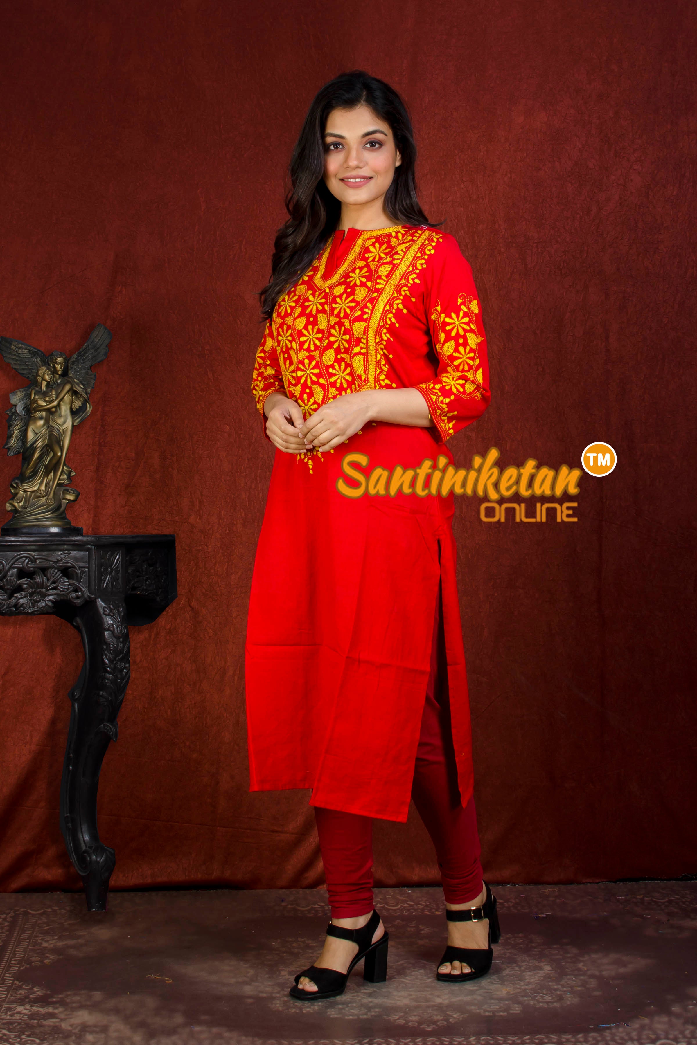 Straight Cut Cotton Kurti With Exclucive Kantha Work SN20214254