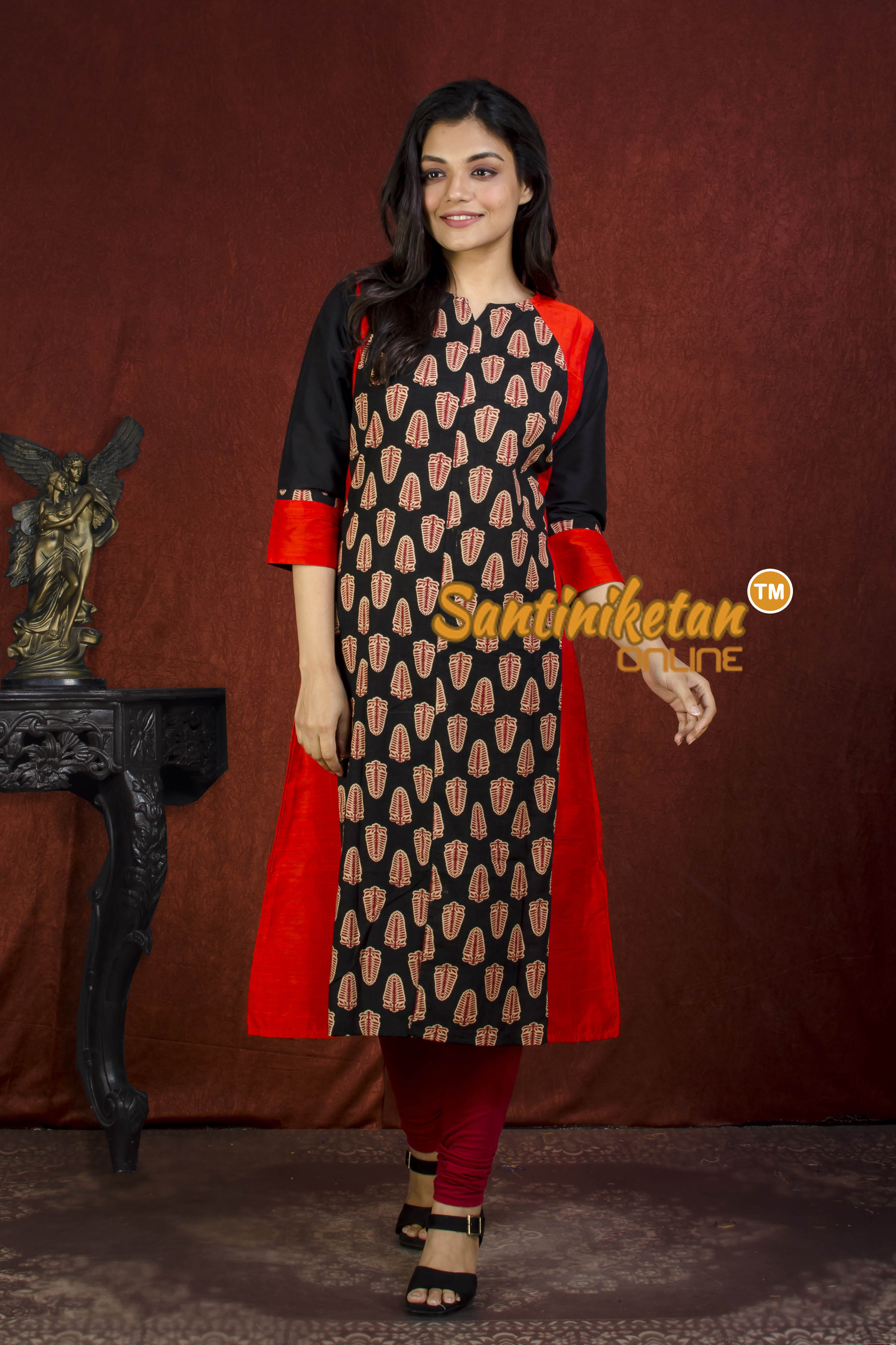 Cotton Silk and Bagru Block Kurti SN20214311