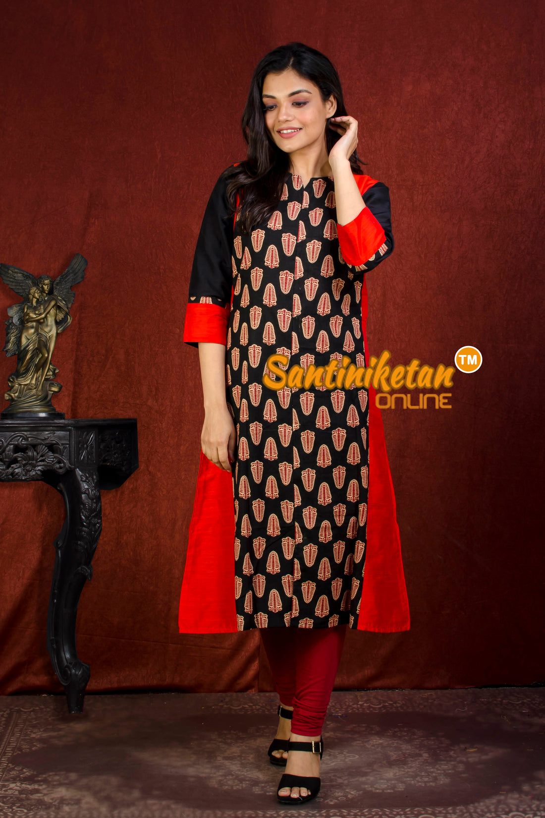 Cotton Silk and Bagru Block Kurti SN20214311
