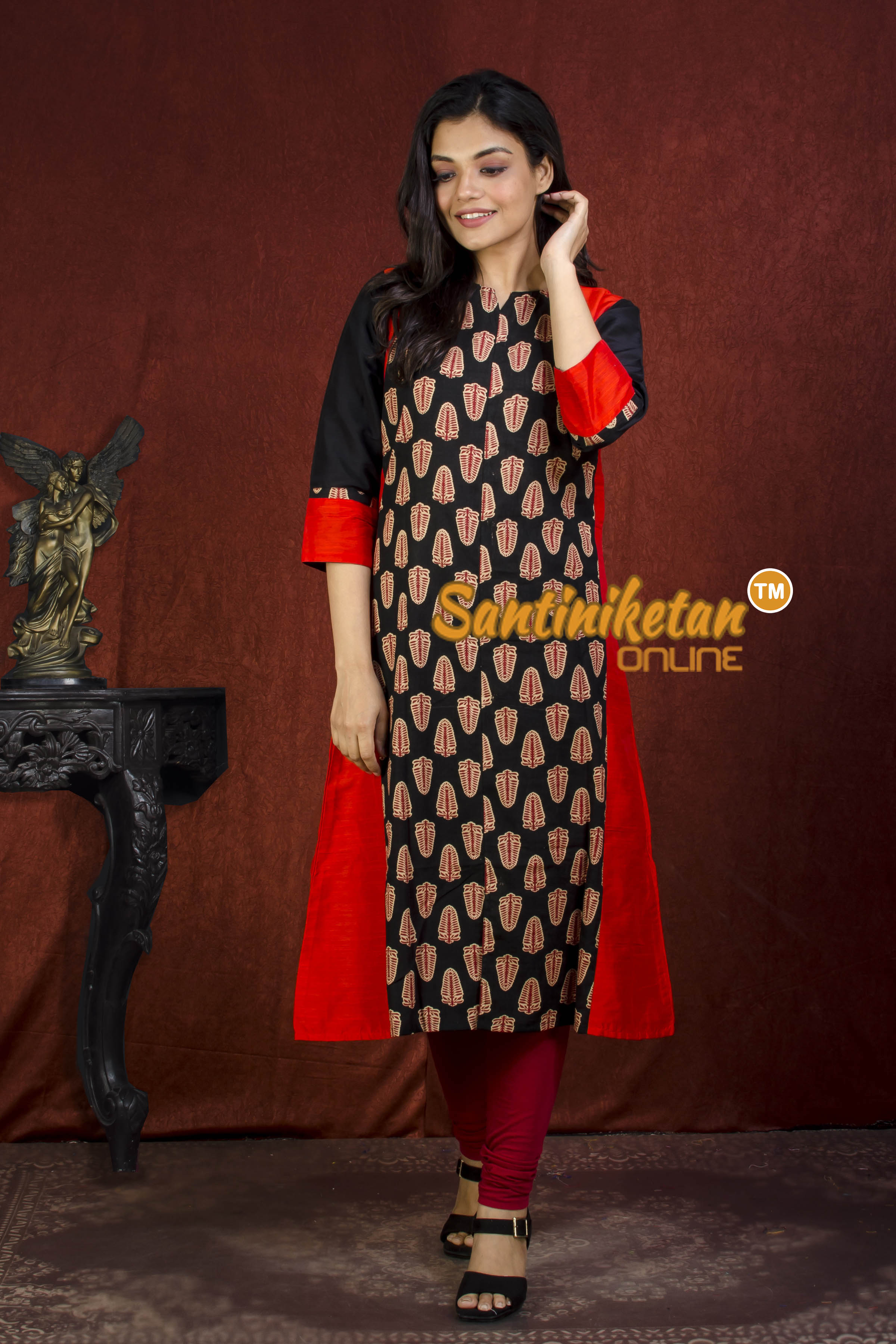 Cotton Silk and Bagru Block Kurti SN20214311