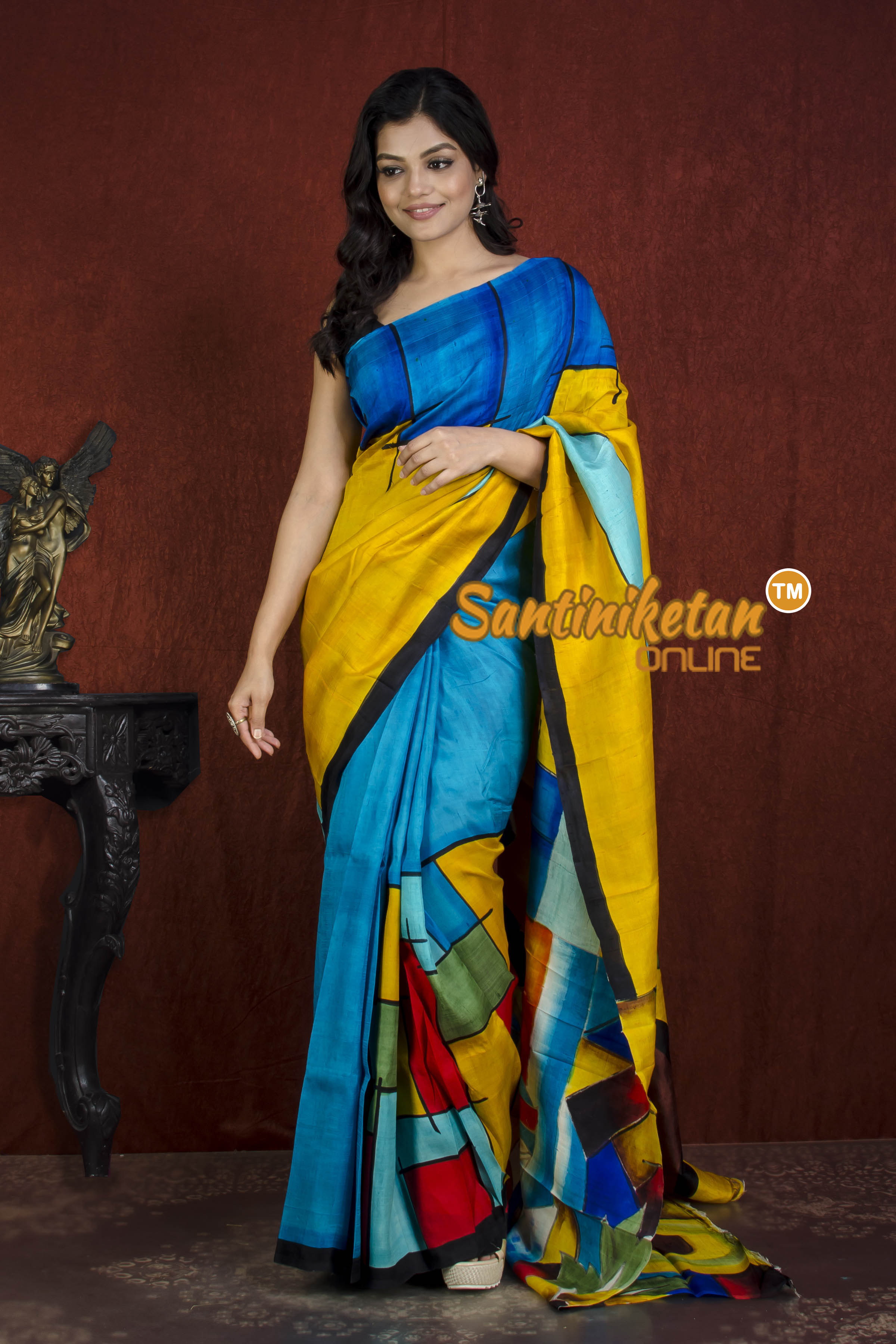 Hand Made Design On Murshidabad Silk SN20215897
