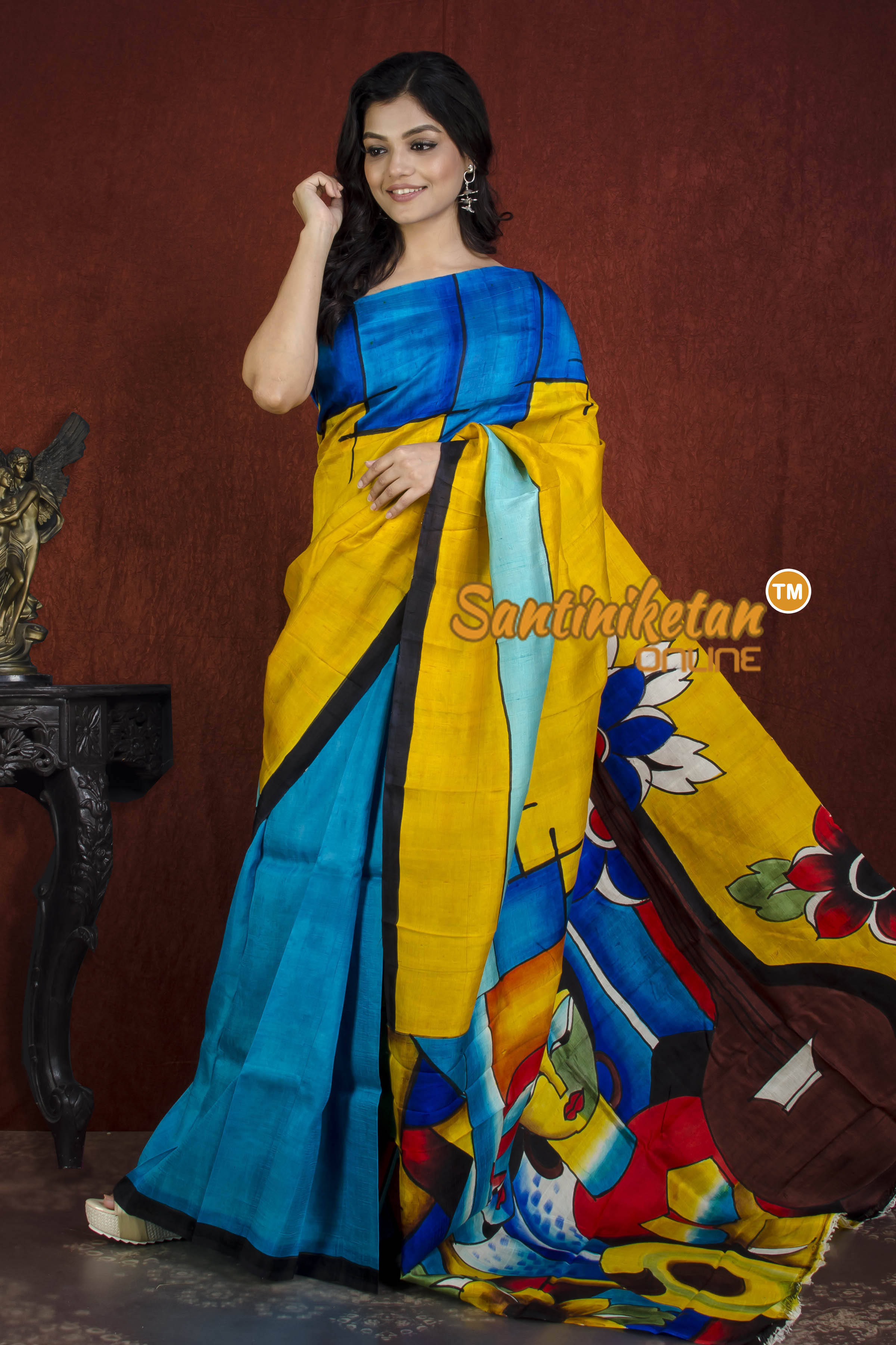 Hand Made Design On Murshidabad Silk SN20215897