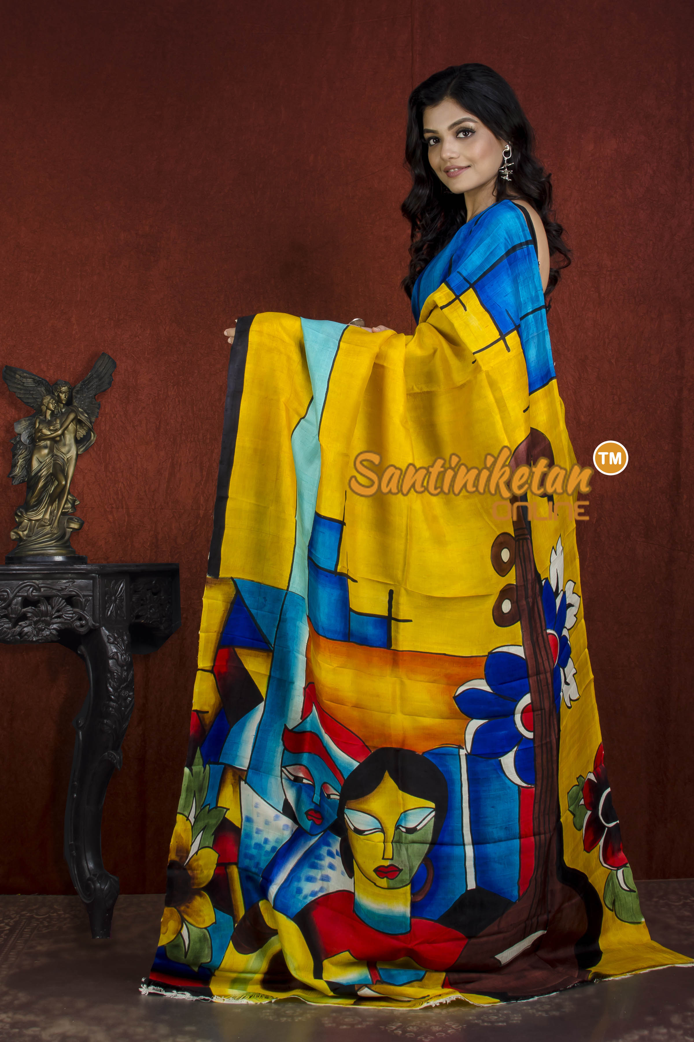 Hand Made Design On Murshidabad Silk SN20215897