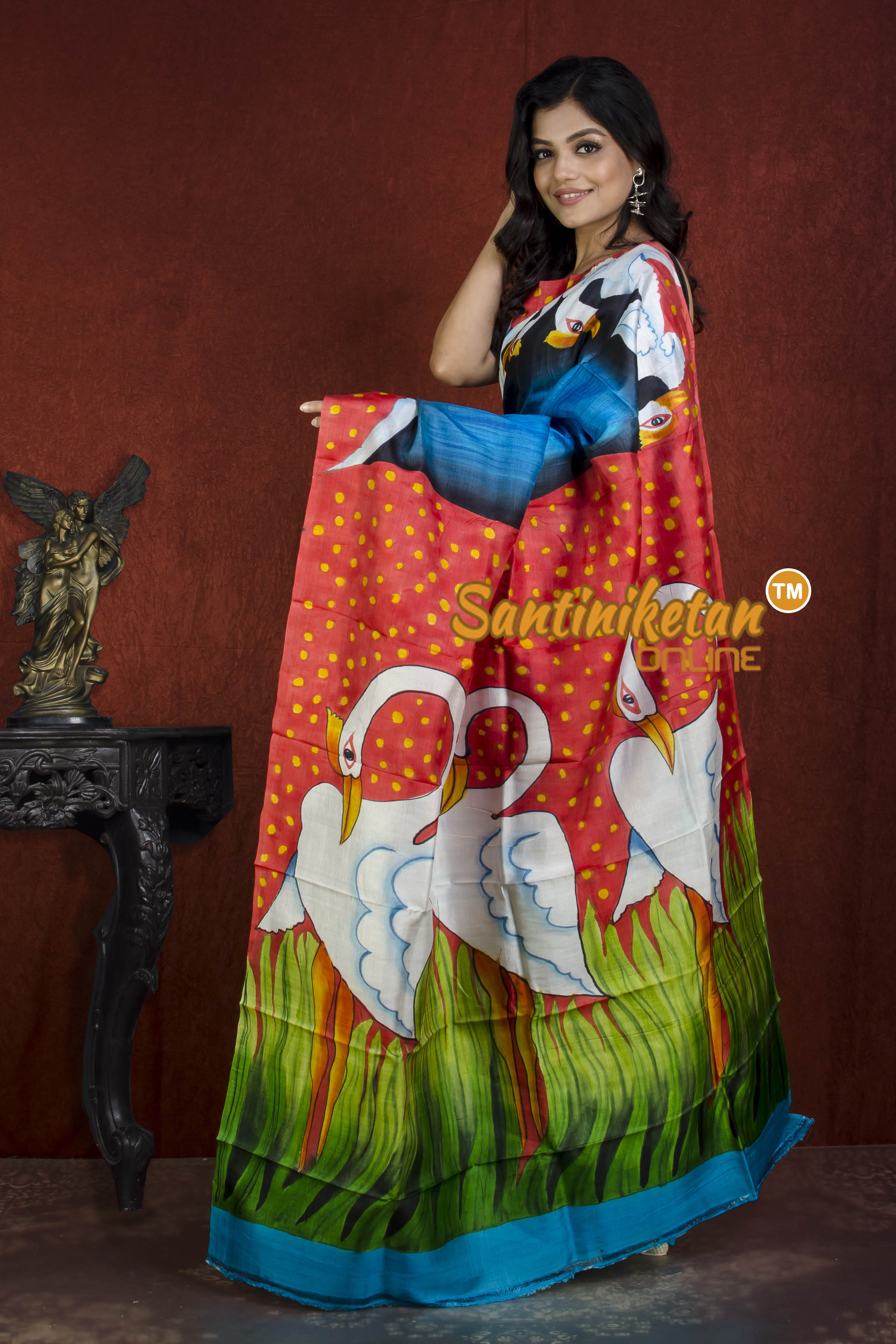 Hand Made Design On Murshidabad Silk SN20215903