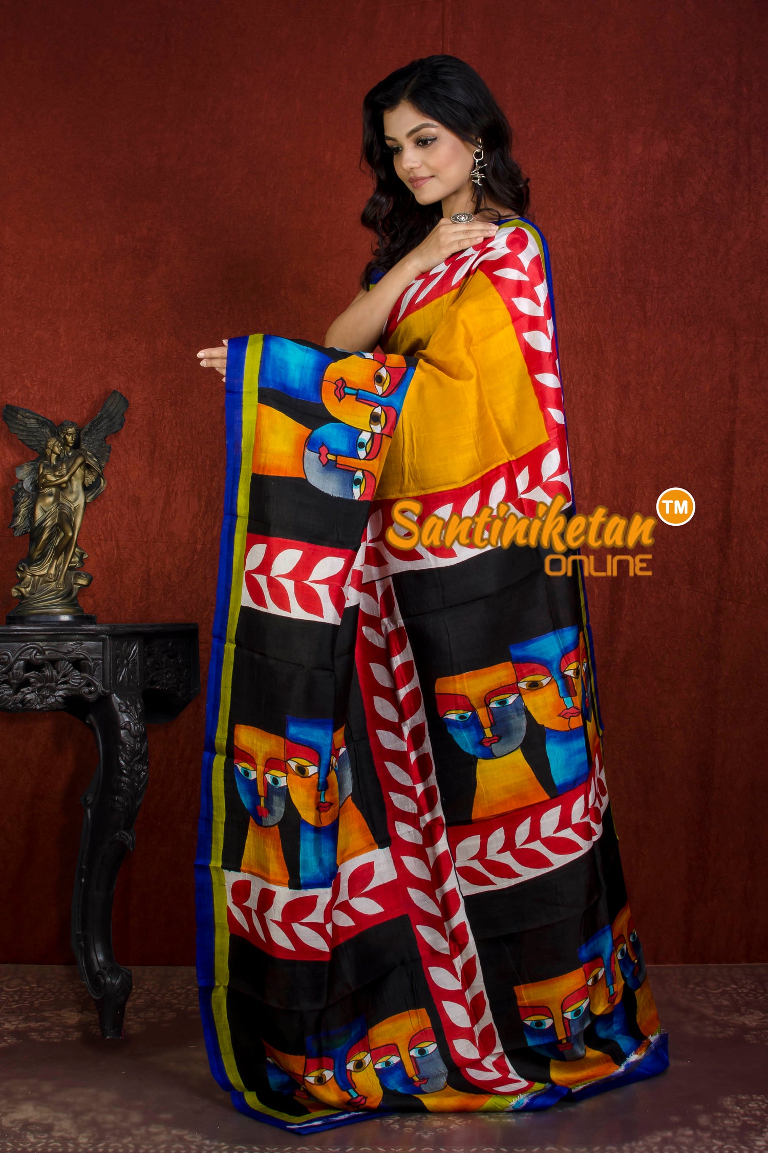 Hand Made Design On Murshidabad Silk SN20215915
