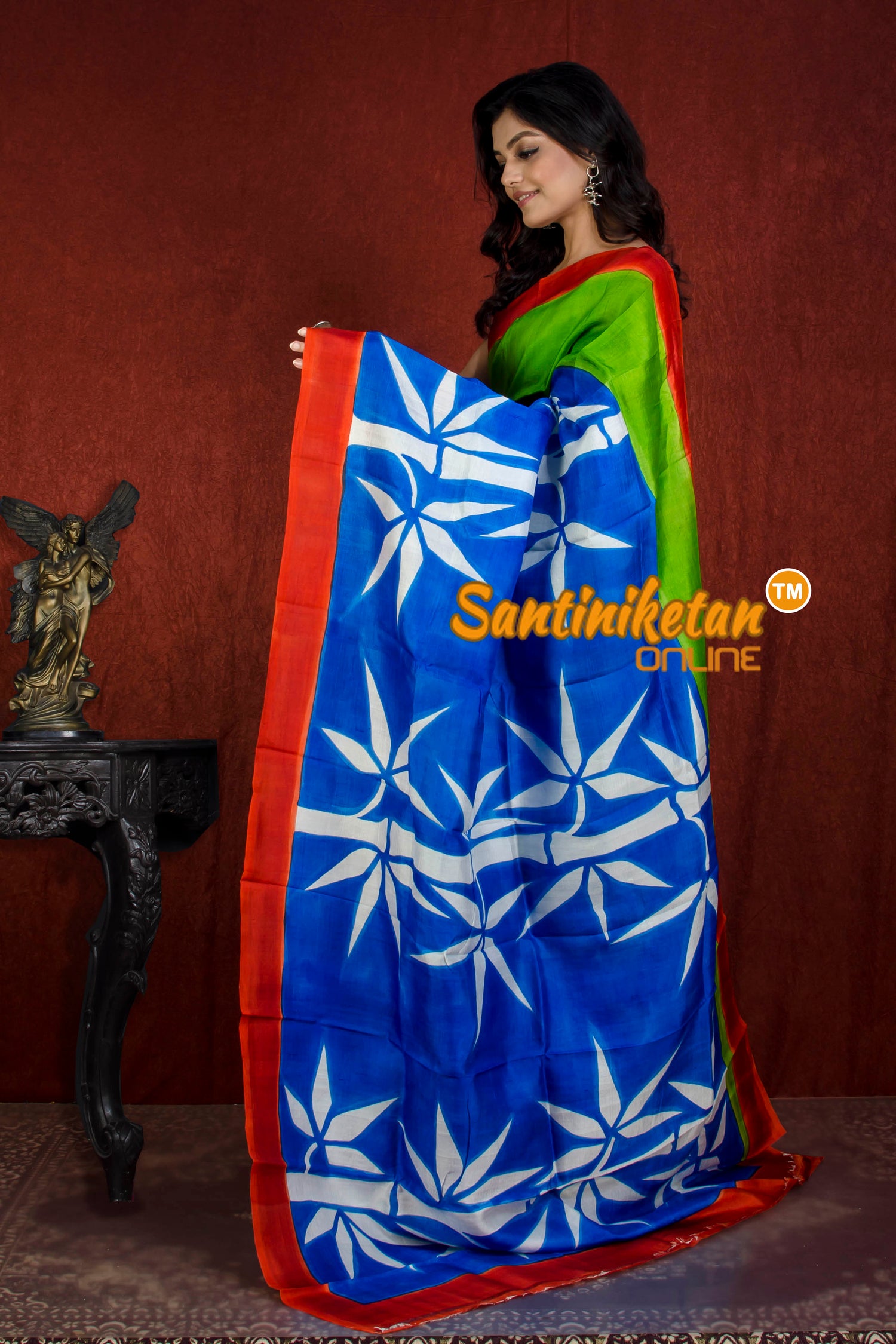 Hand Made Design On Murshidabad Silk SN20215927