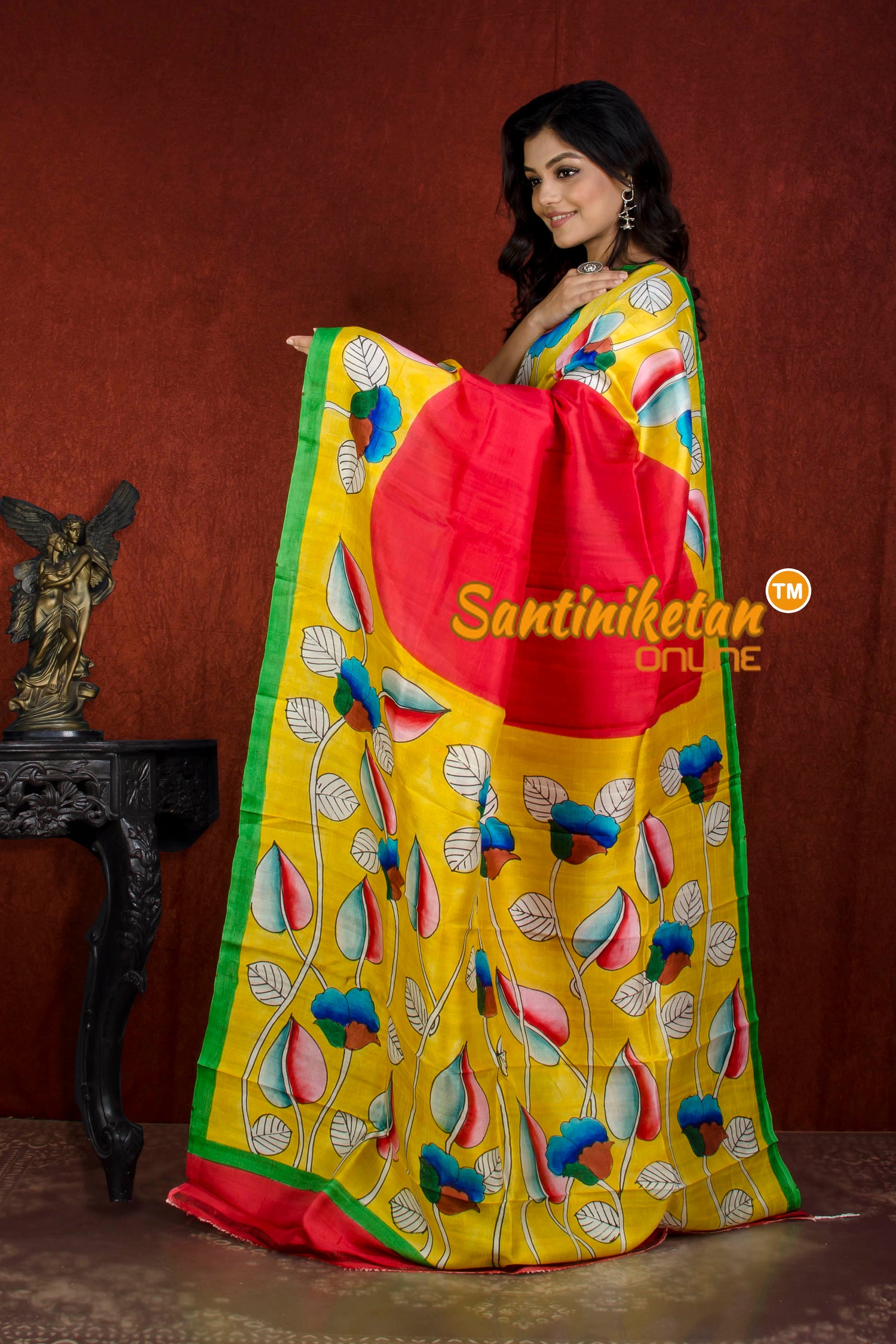 Hand Made Design On Murshidabad Silk SN20215933