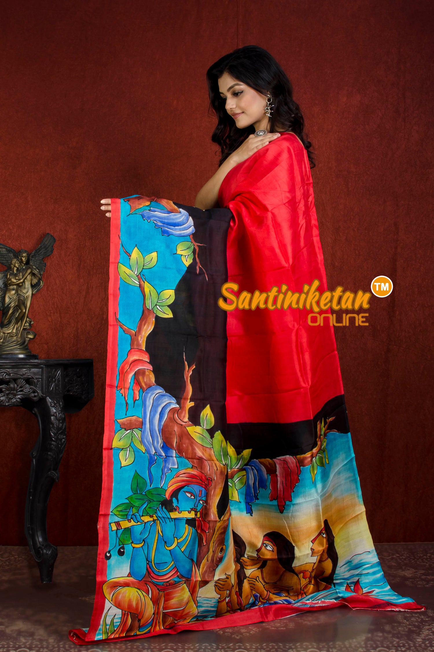 Hand Made Design On Murshidabad Silk SN20215957