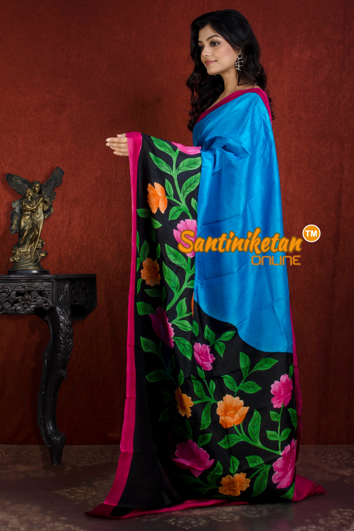 Hand Made Design On Murshidabad Silk SN20215963