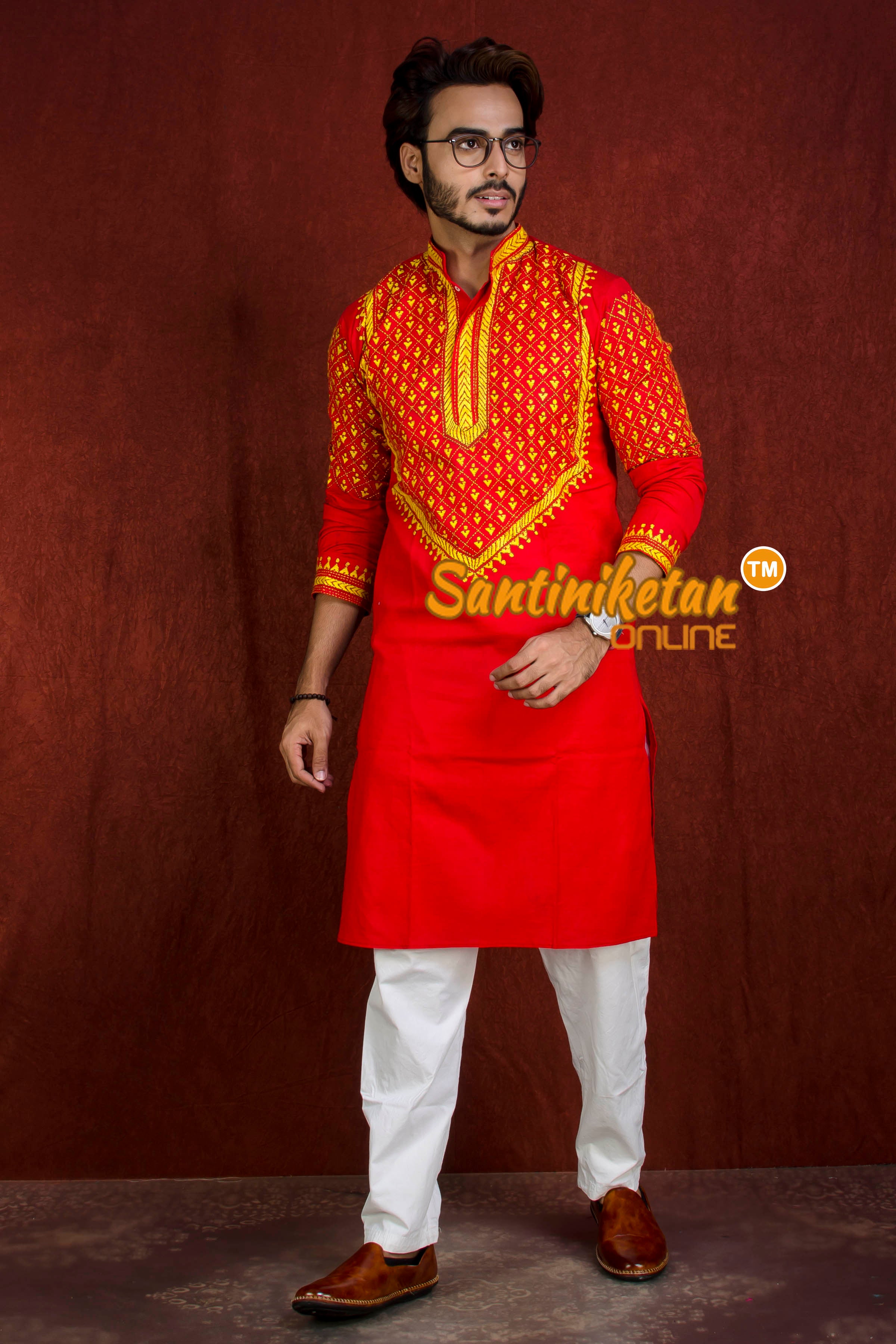 Cotton Kantha Stitch (Hand Embroidery) Kurta SN20216185