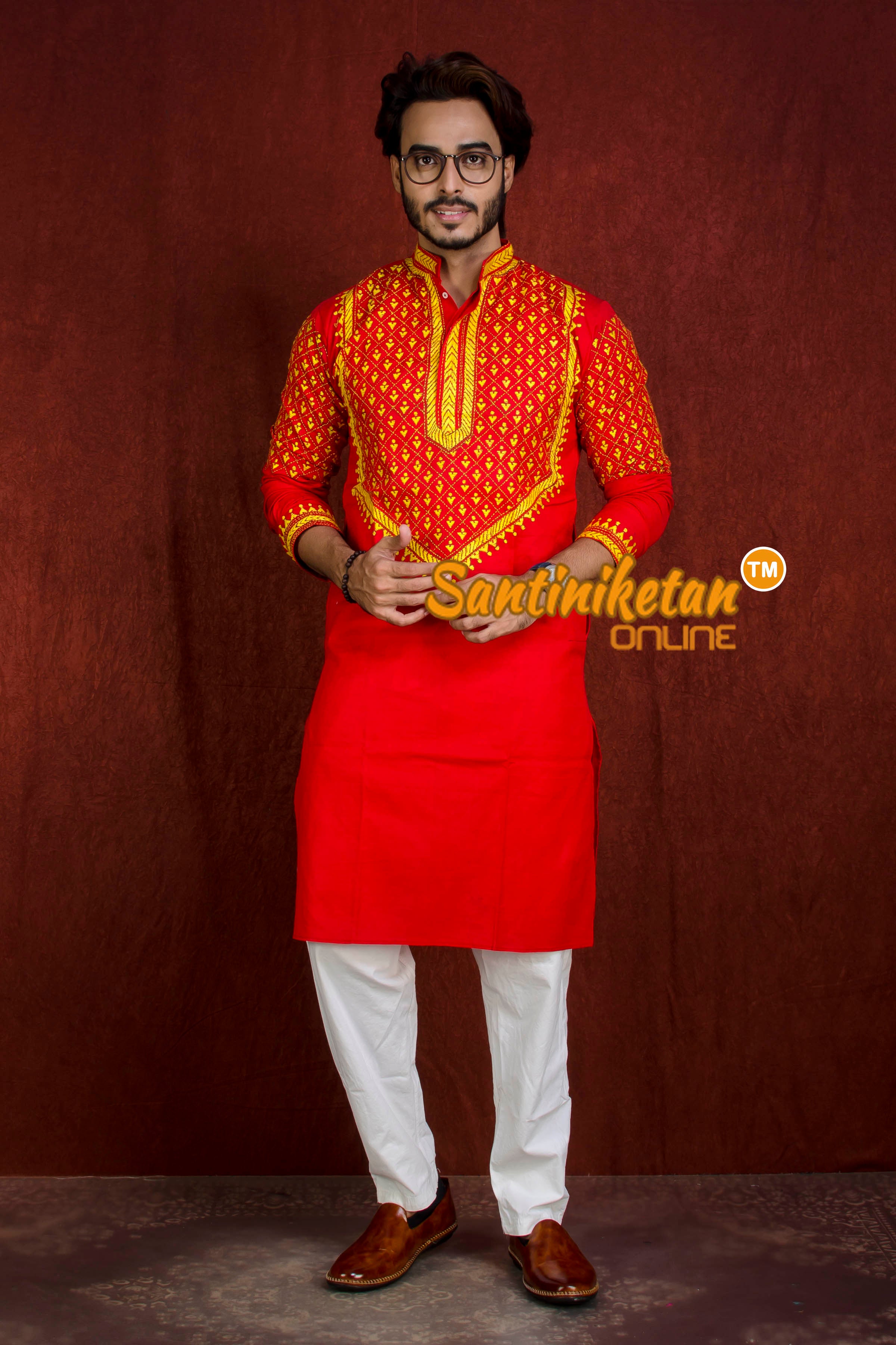 Cotton Kantha Stitch (Hand Embroidery) Kurta SN20216185