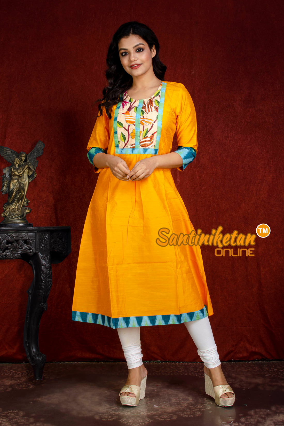 Cotton Silk Kurti With Kantha SN20217973