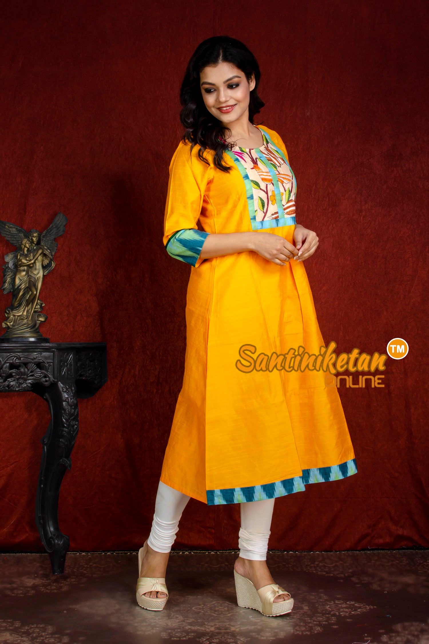 Cotton Silk Kurti With Kantha SN20217973