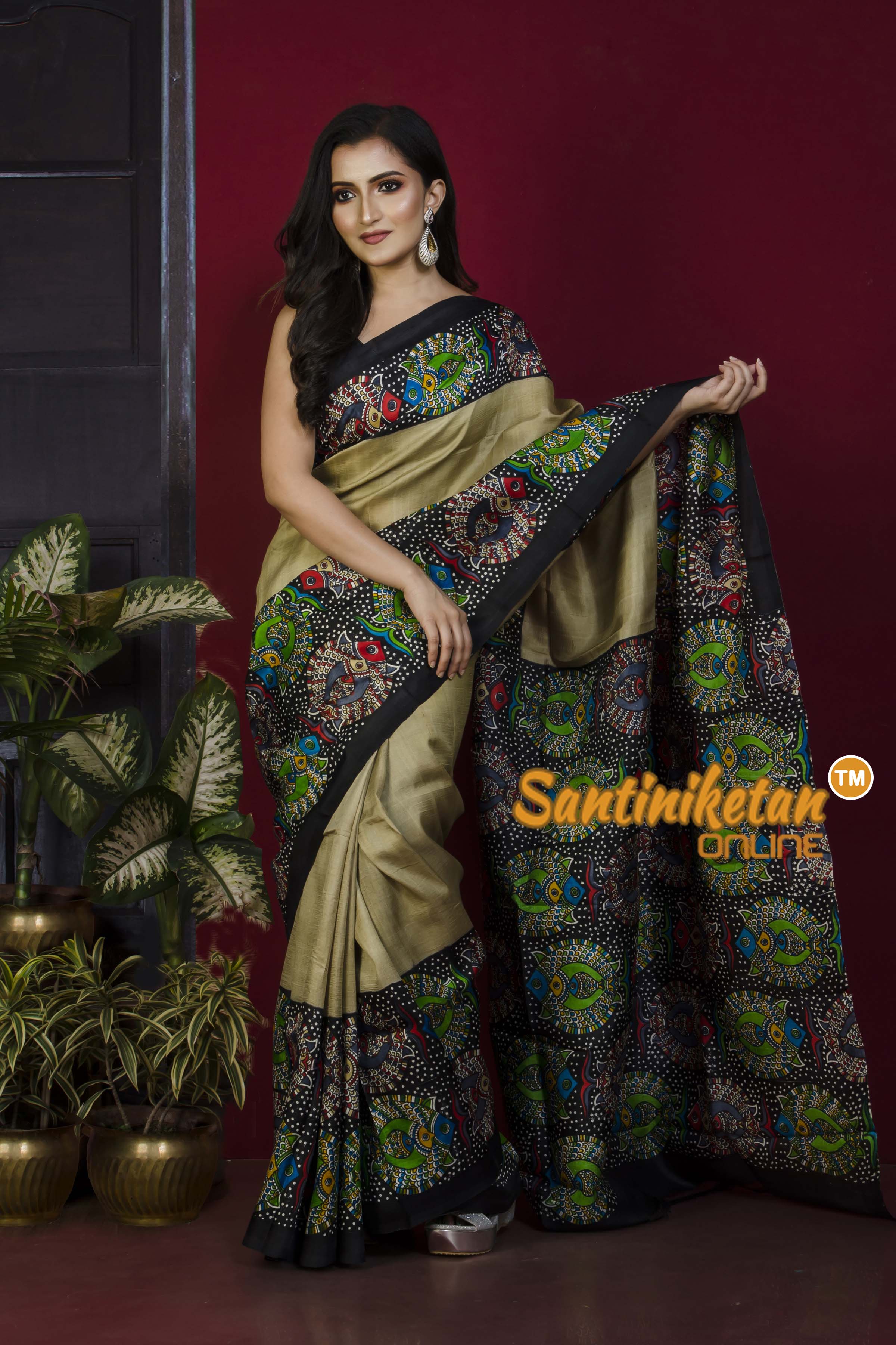 Hand Block On Murshidabad Silk SN20221293