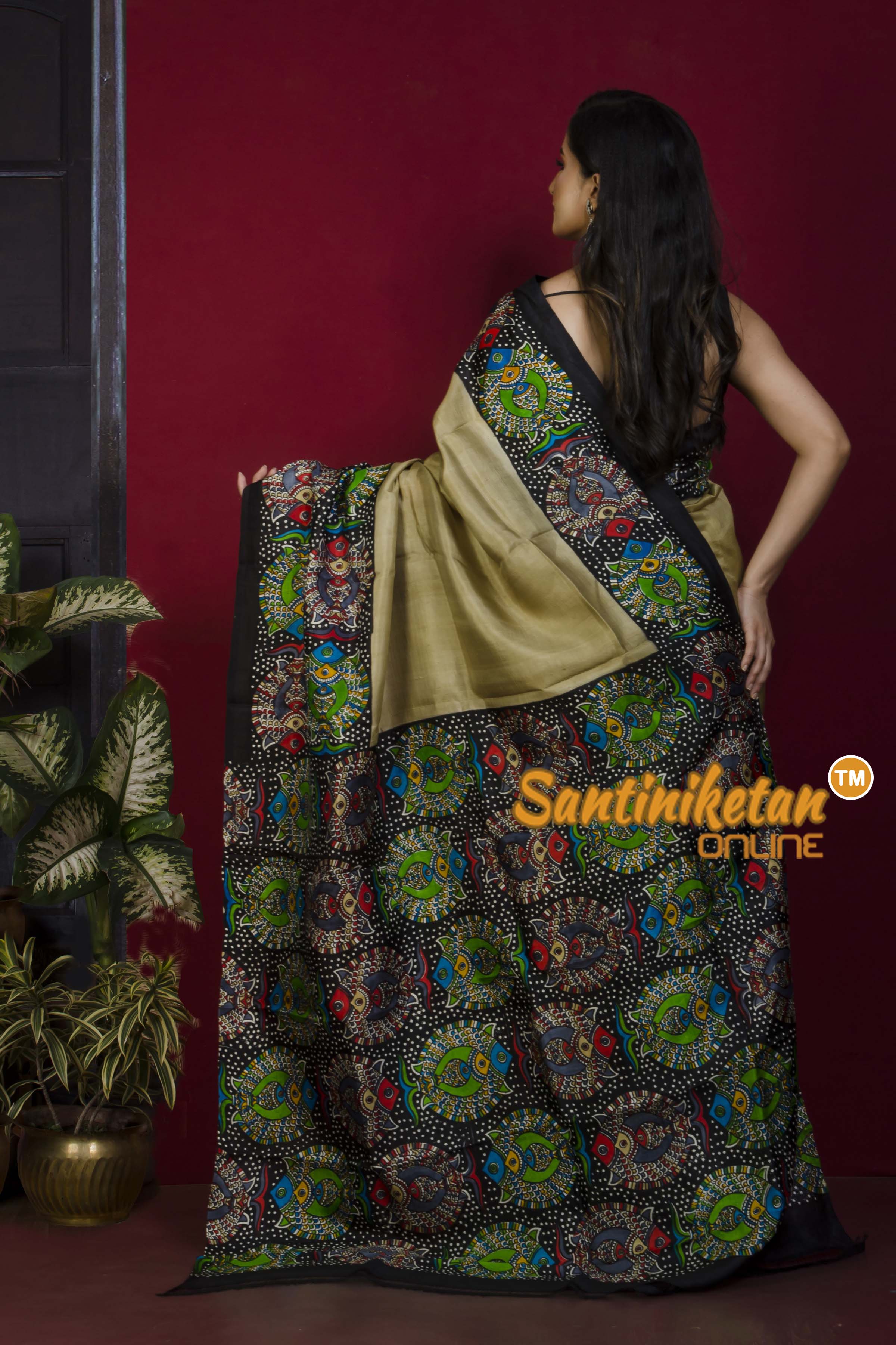 Hand Block On Murshidabad Silk SN20221293