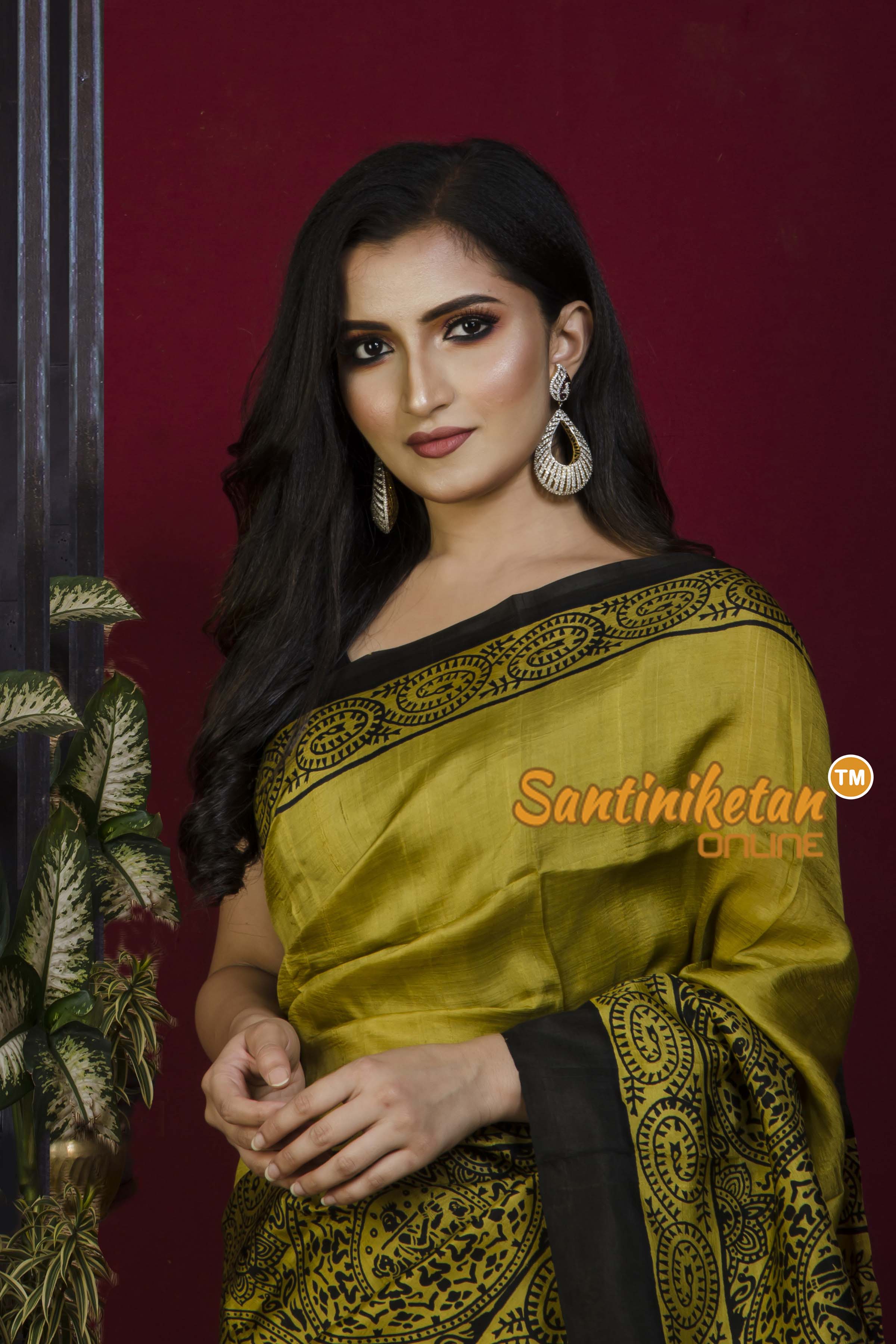Hand Block On Murshidabad Silk SN20221296