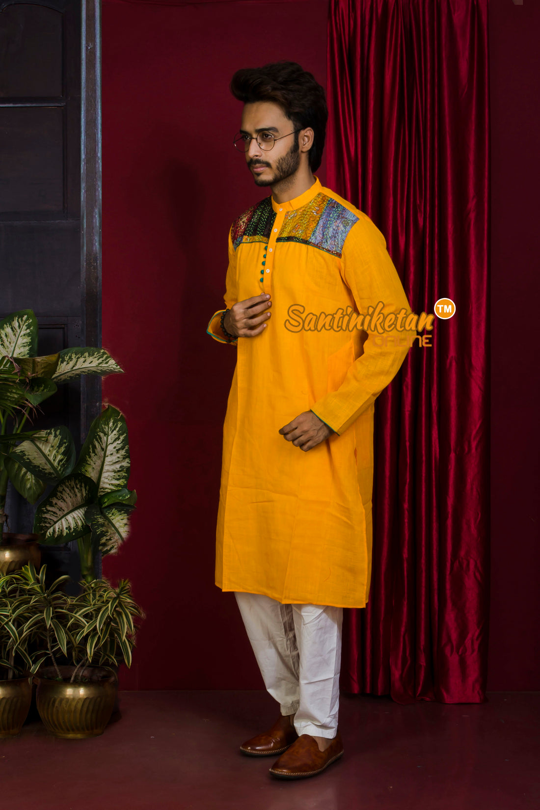 Cotton Kantha Silk Patch Designed Panjabi SN20221581