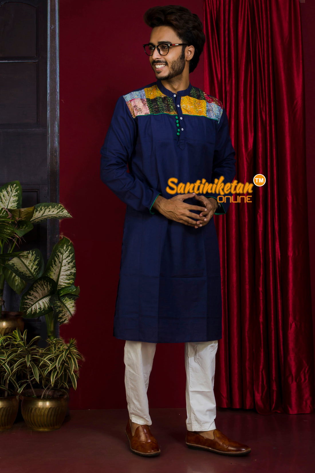 Cotton Kantha Silk Patch Designed Panjabi SN20221643