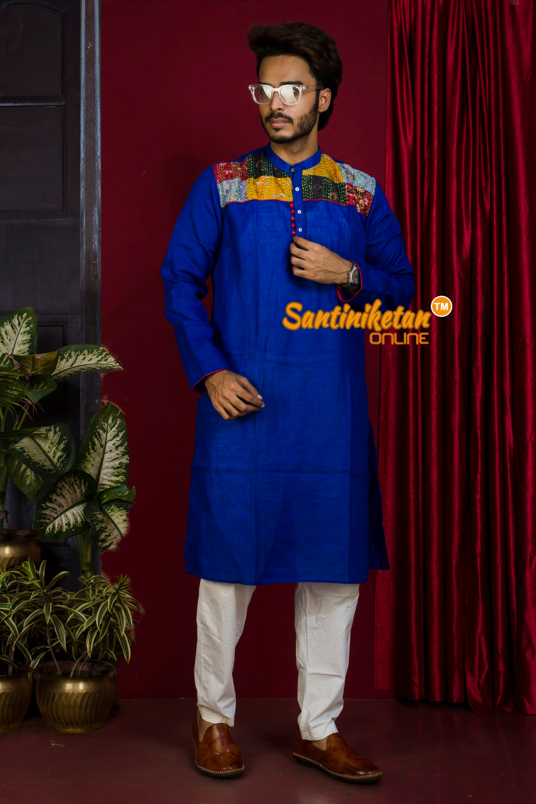 Cotton Kantha Silk Patch Designed Panjabi SN20221697