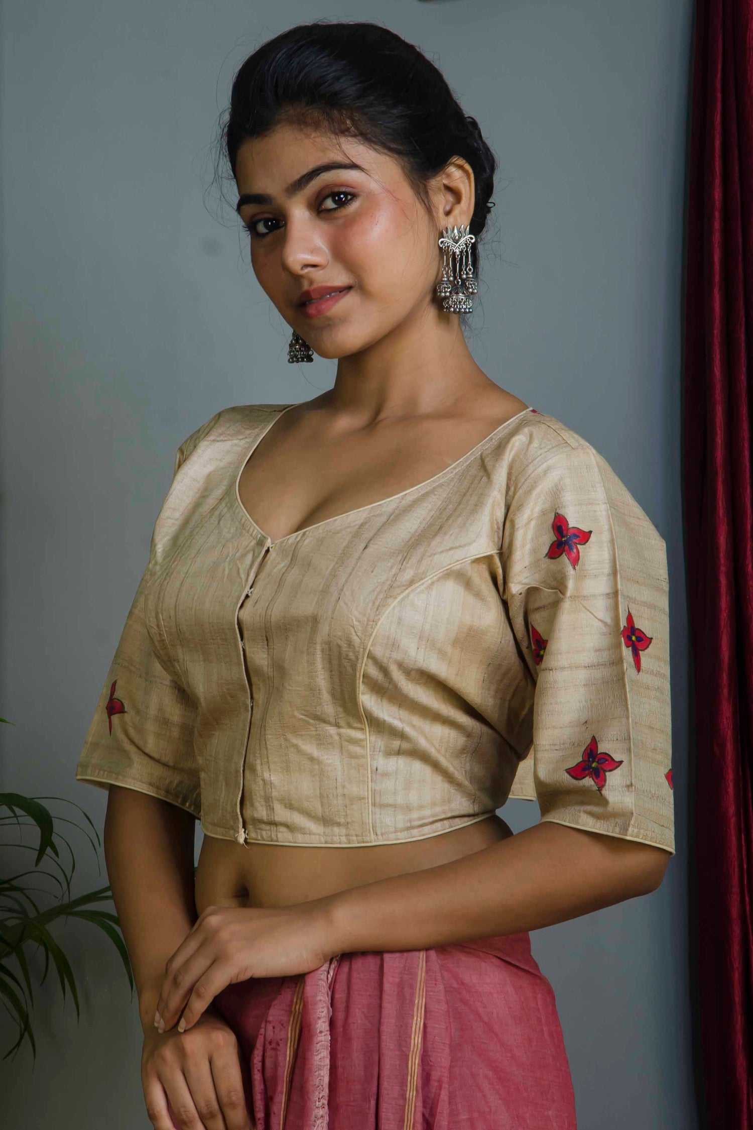 Pure Tussar Hand Madhubani Painting Blouse SN20224719