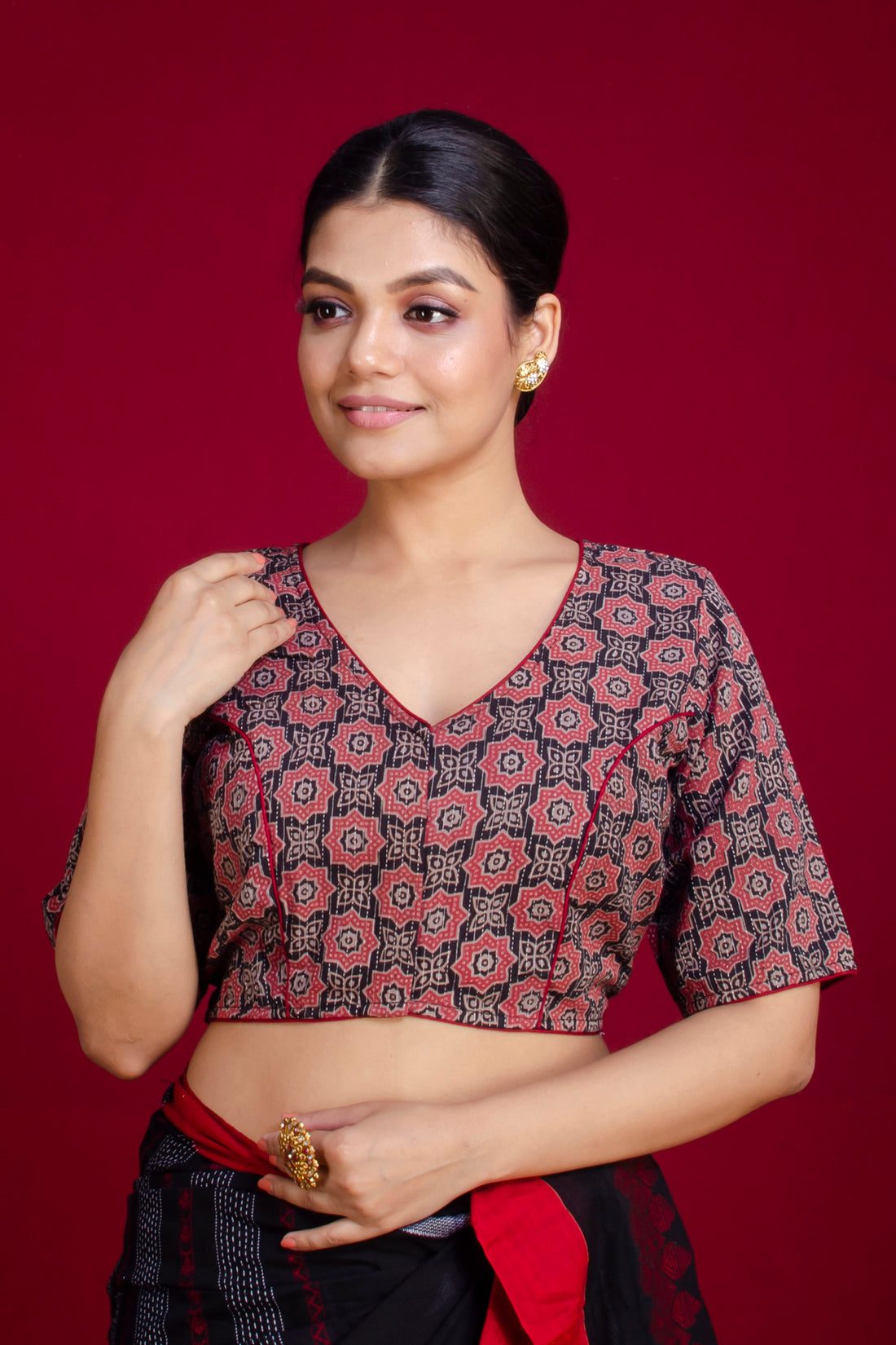 Ajrakh Cotton Blouse SN20225607