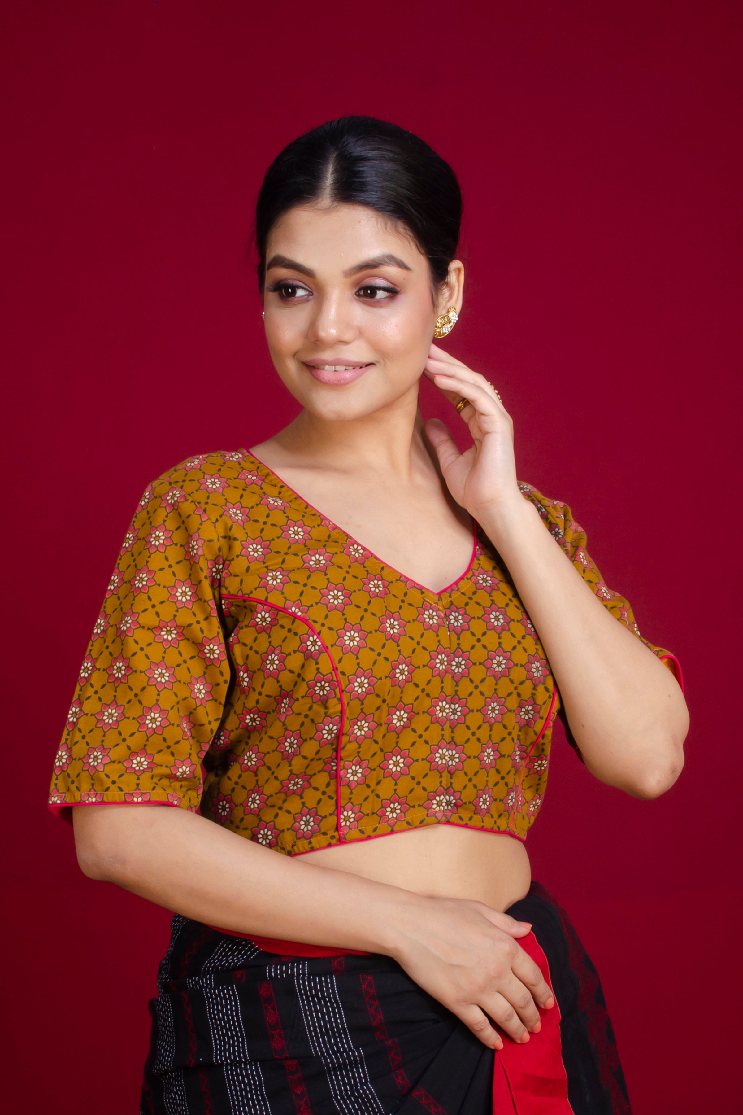 Ajrakh Cotton Blouse SN20225623