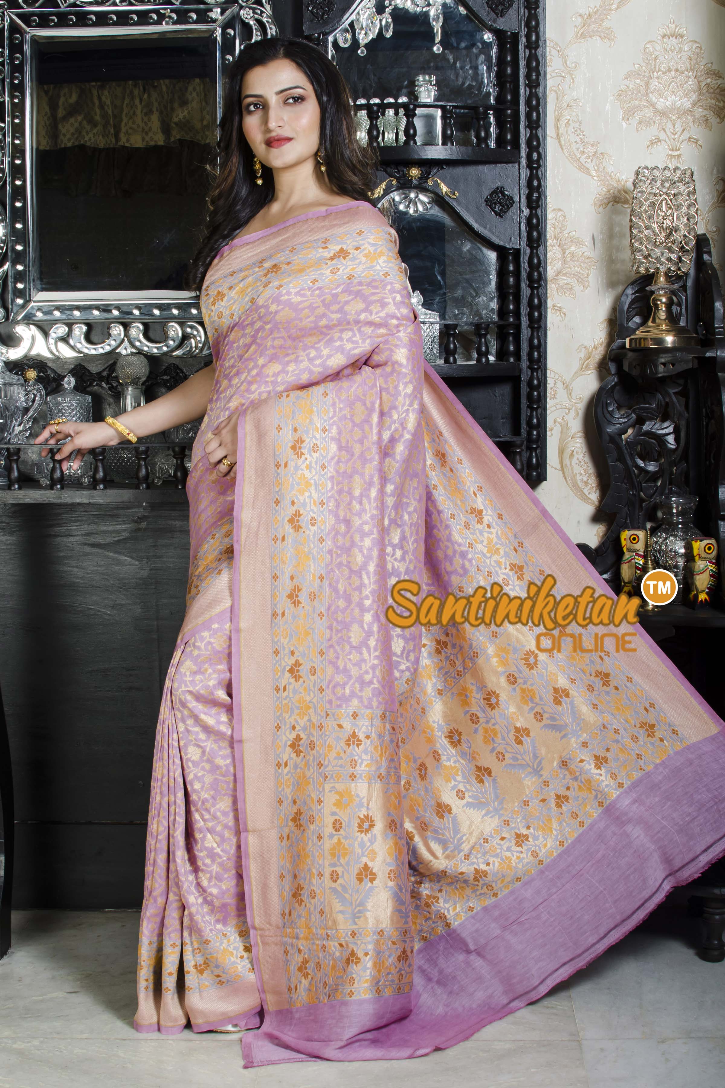 Sari Chiffon/Li Multi Border DK Jall Design SN20226239