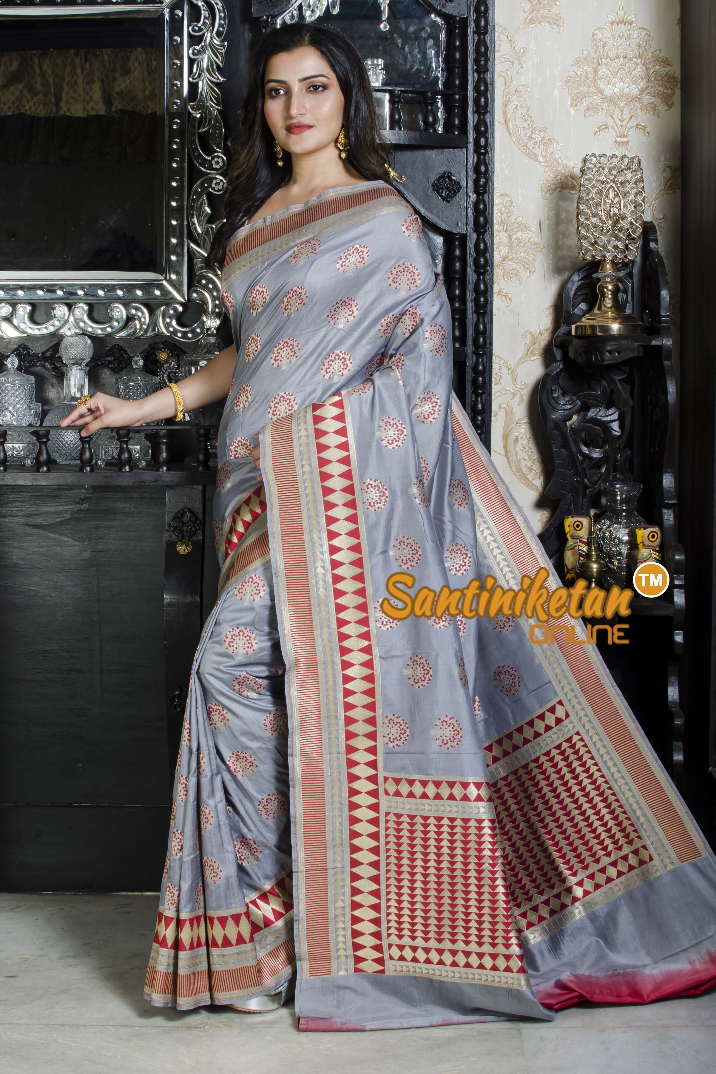 Sari Chiffon/Spun Kadhwa Bargad Buta SN20226254