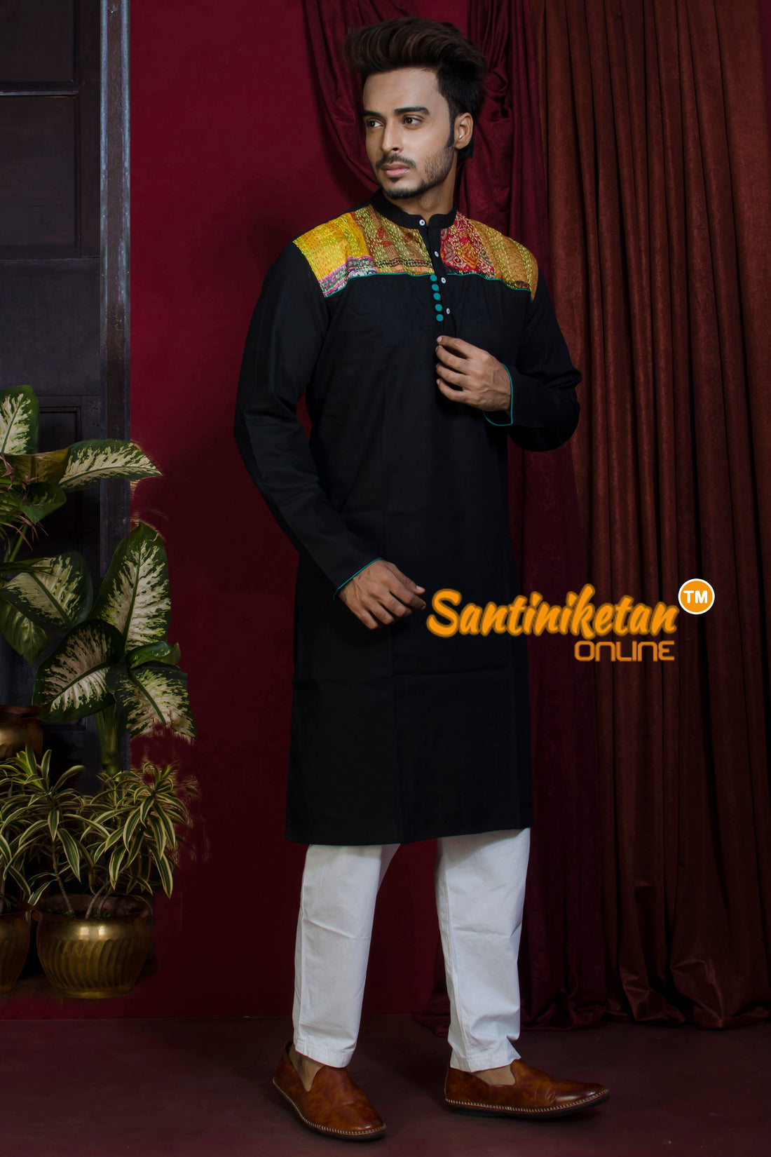 Cotton Silk Patch Designed Panjabi SN20226807