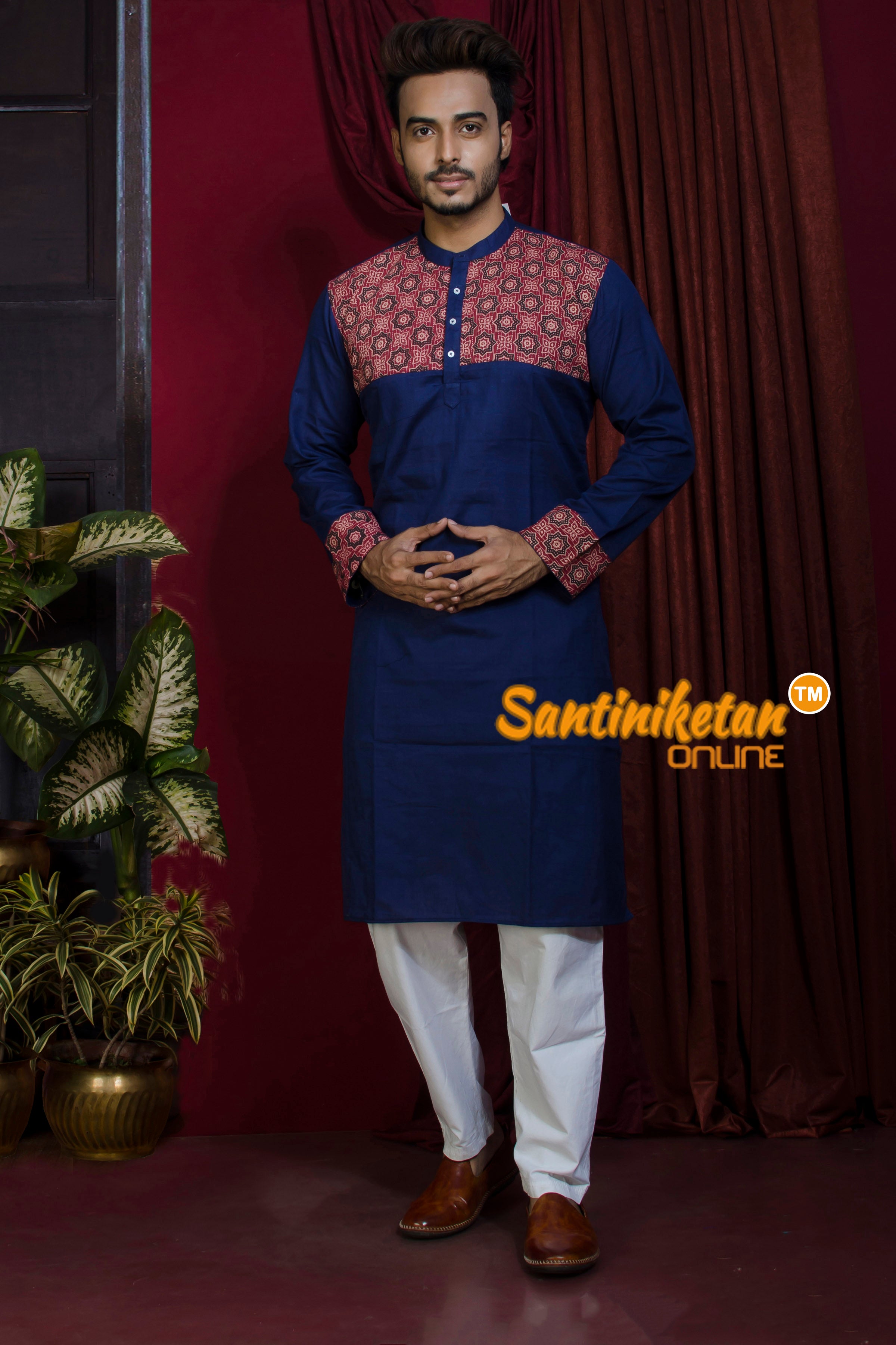 Cotton Ajrakh Designed Panjabi SN20226844