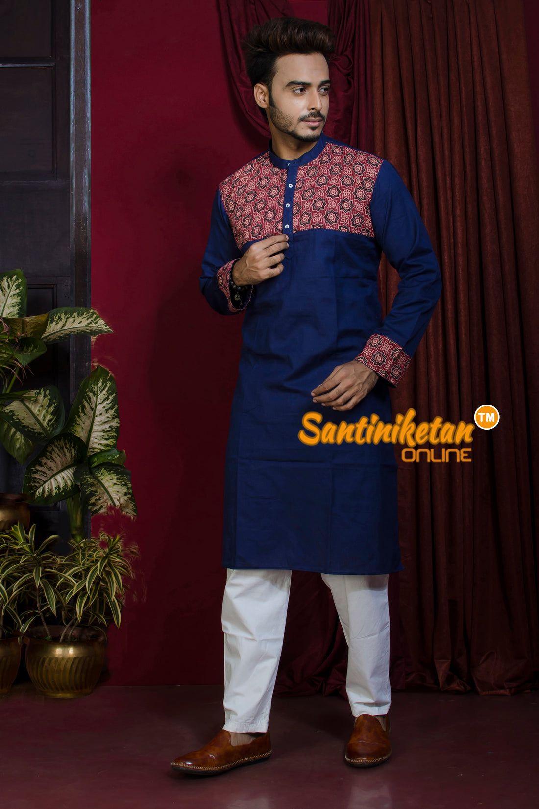 Cotton Ajrakh Designed Panjabi SN20226844