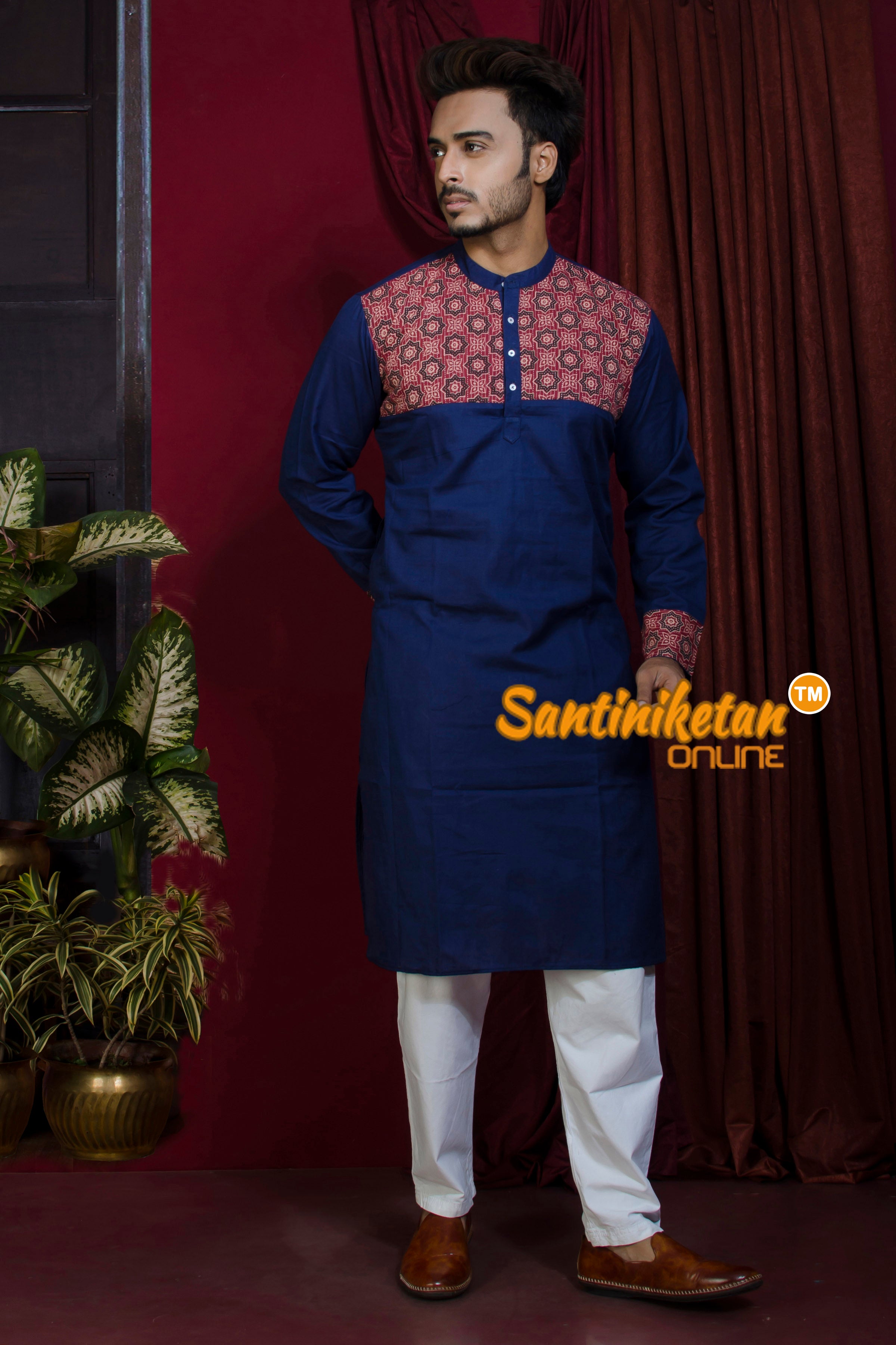 Cotton Ajrakh Designed Panjabi SN20226844