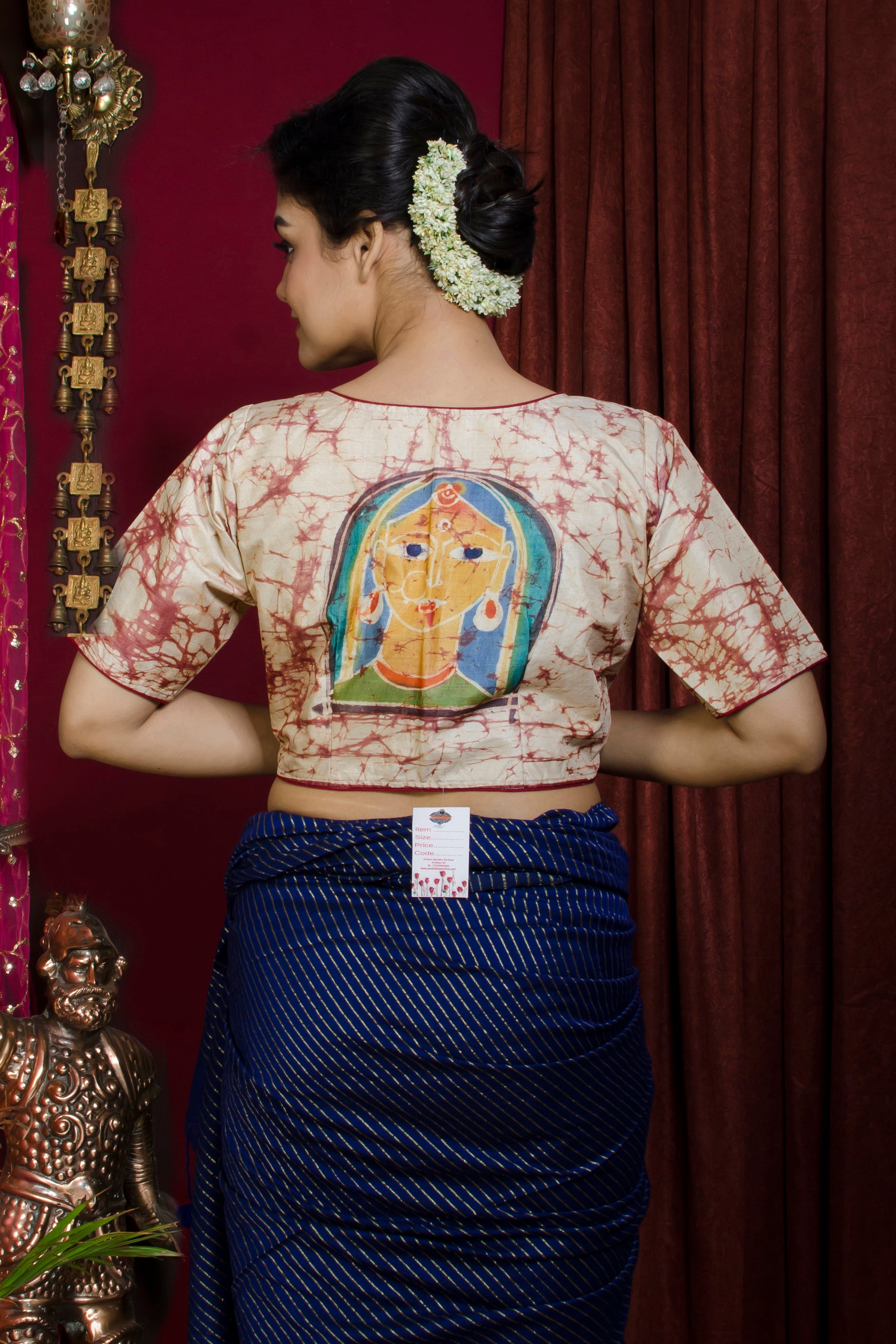 Tussar Hand Batik Blouse SN20227316