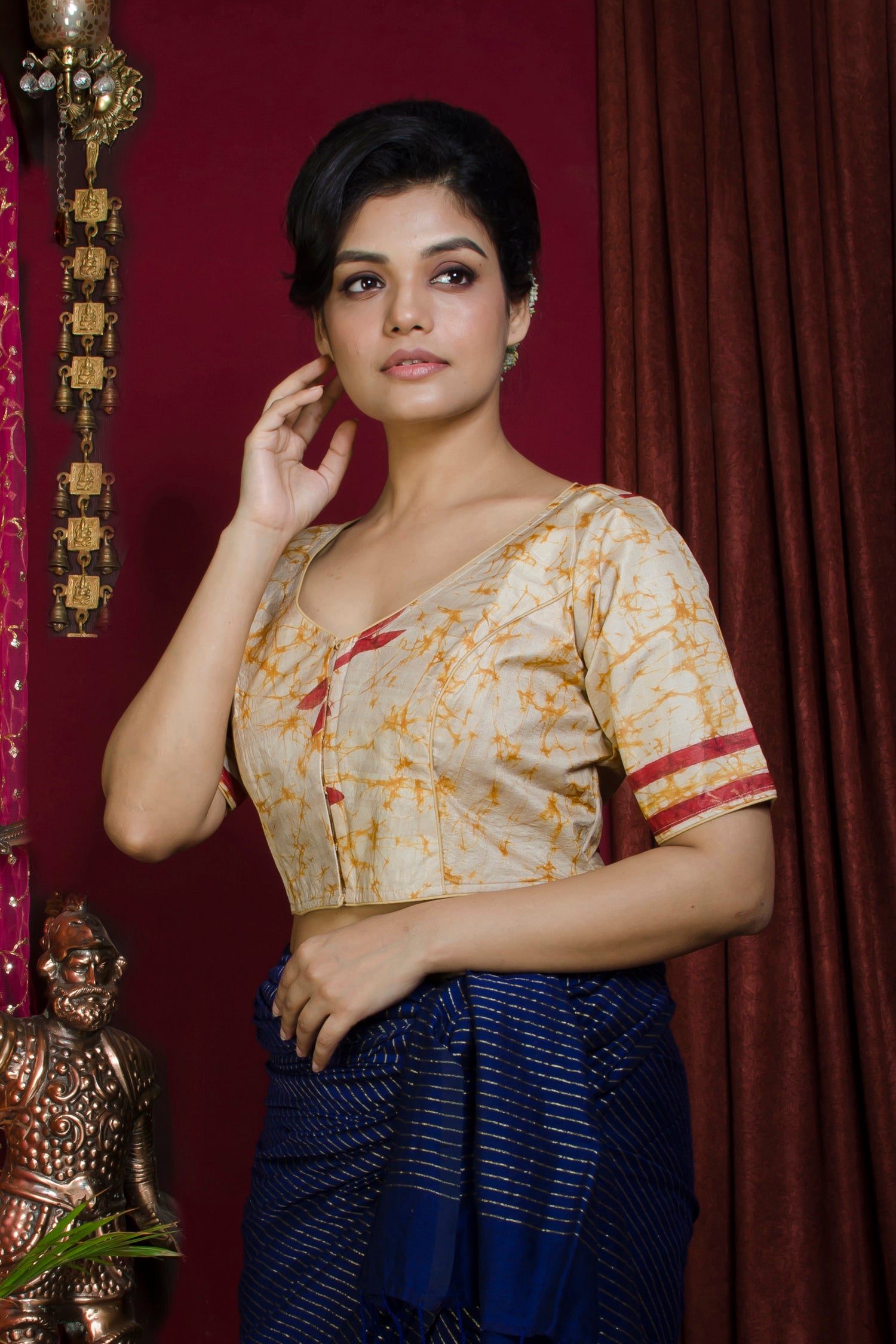 Tussar Hand Batik Blouse SN20227328