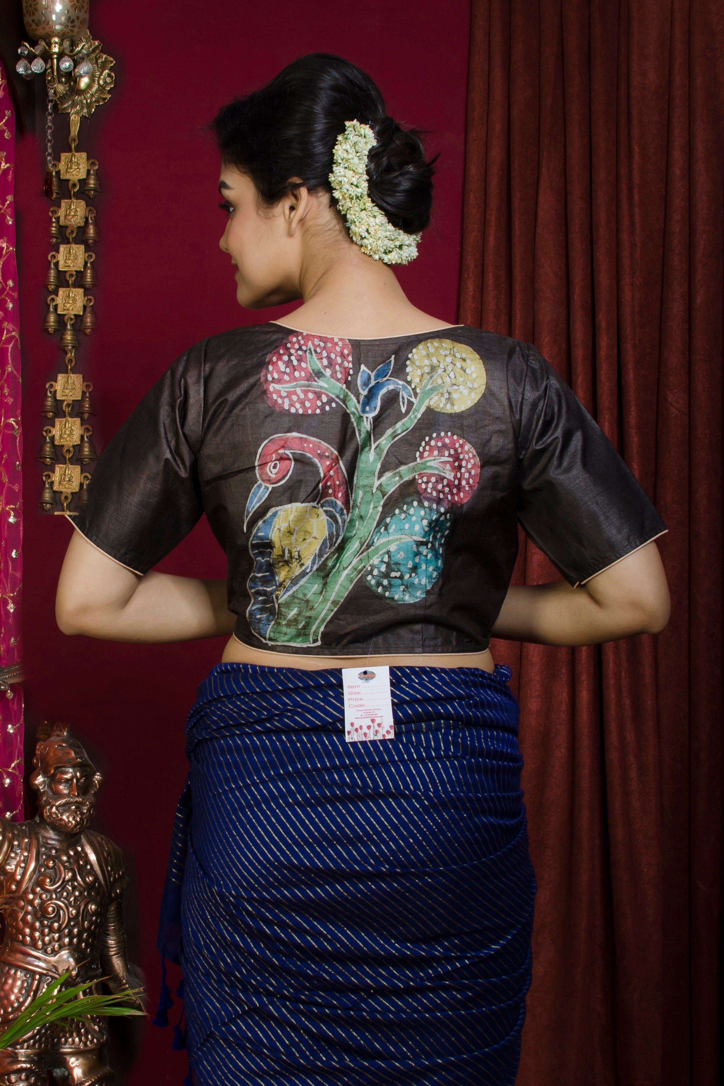 Tussar Hand Batik Blouse SN20227425