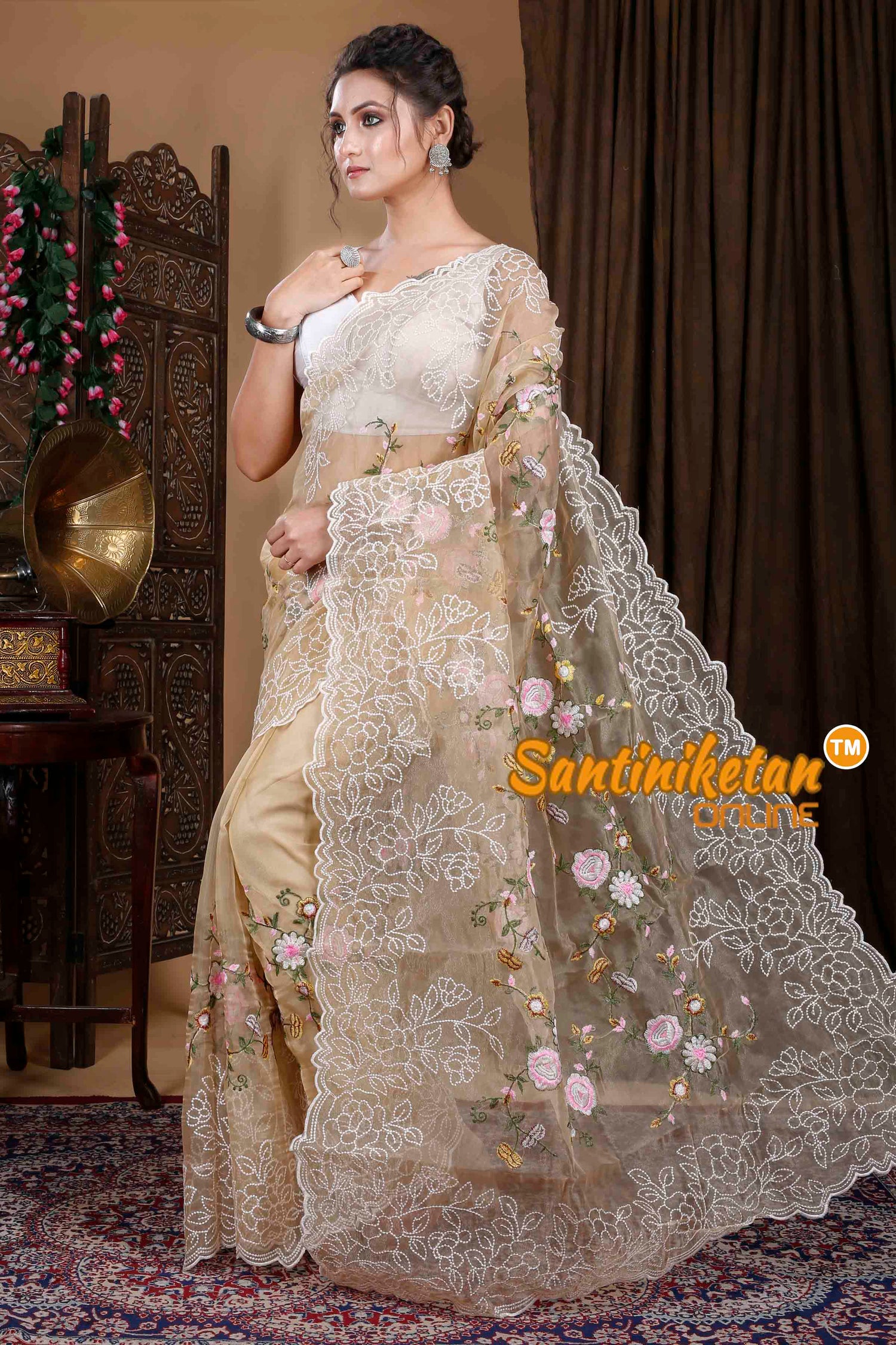 Kota Semi Organza Embroidery Saree SN202310001