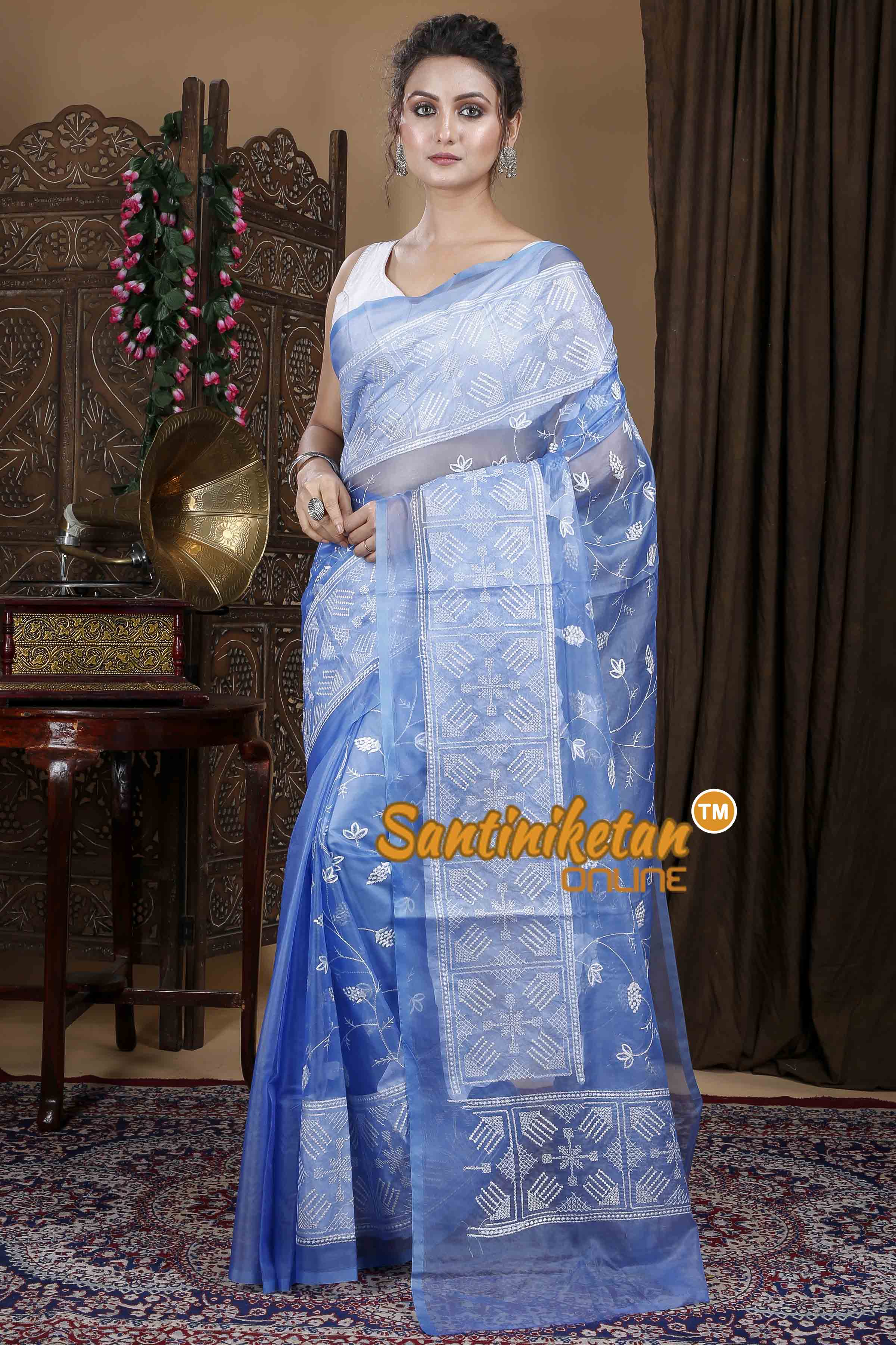 Kota Semi Organza Embroidery Saree SN202310005