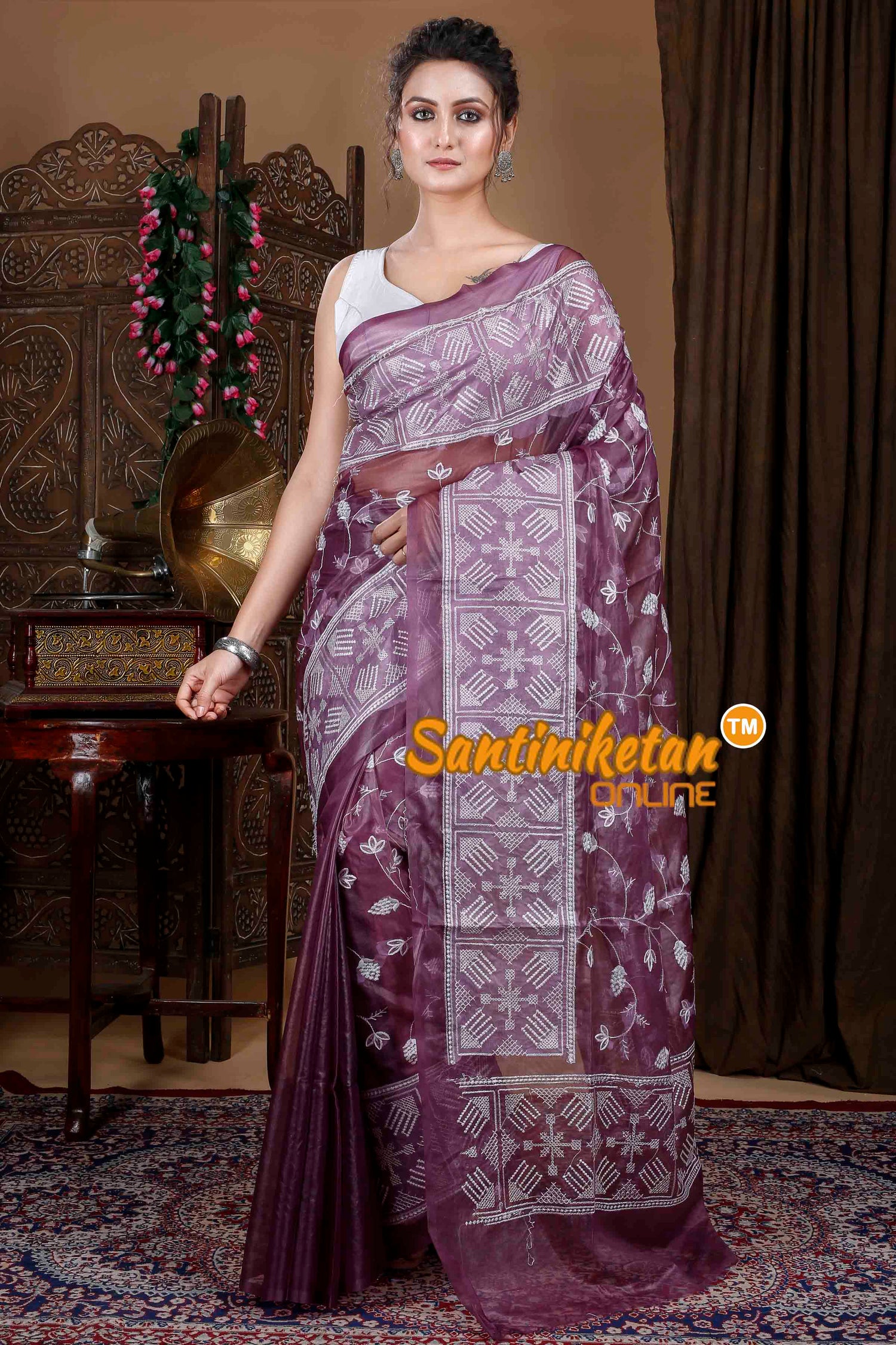 Kota Semi Organza Embroidery Saree SN202310021